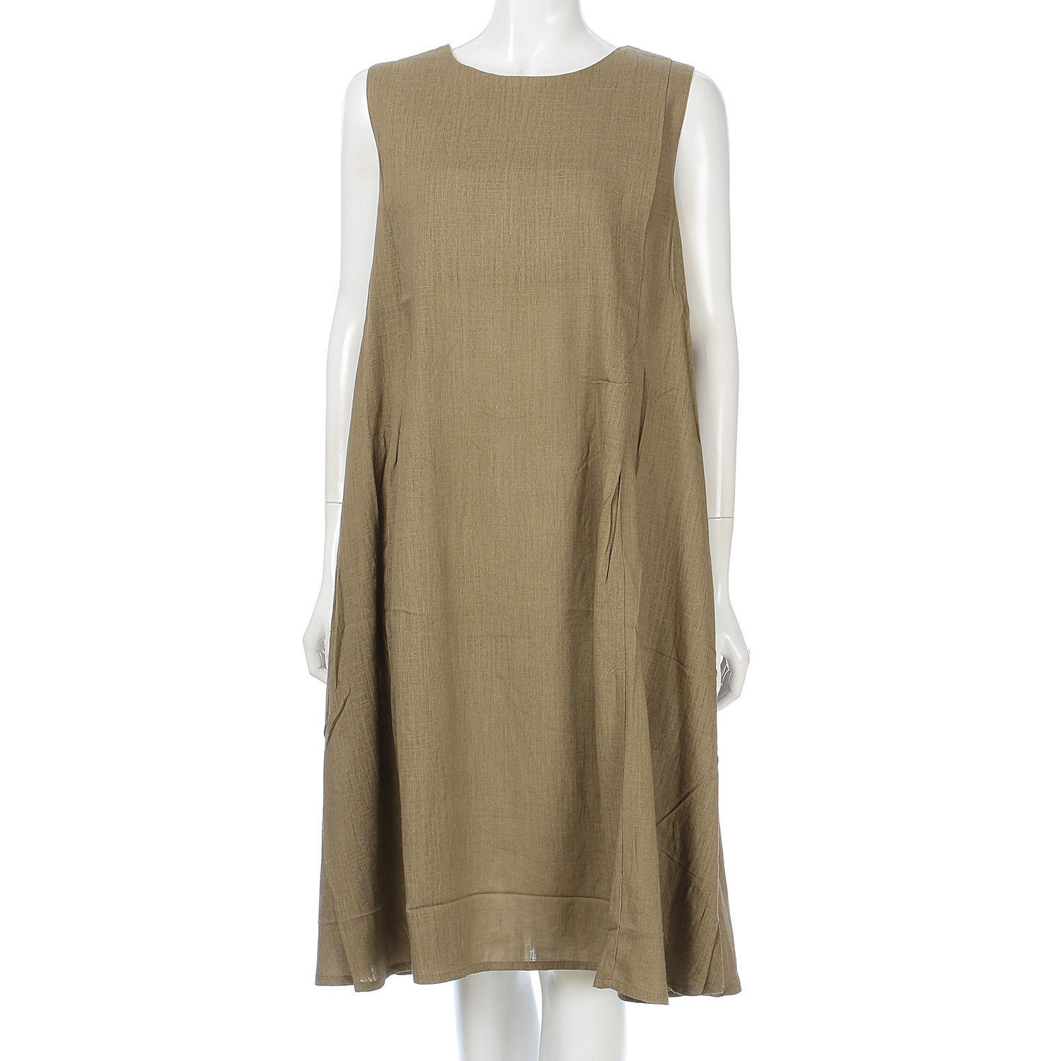 無地ノースリーブワンピース