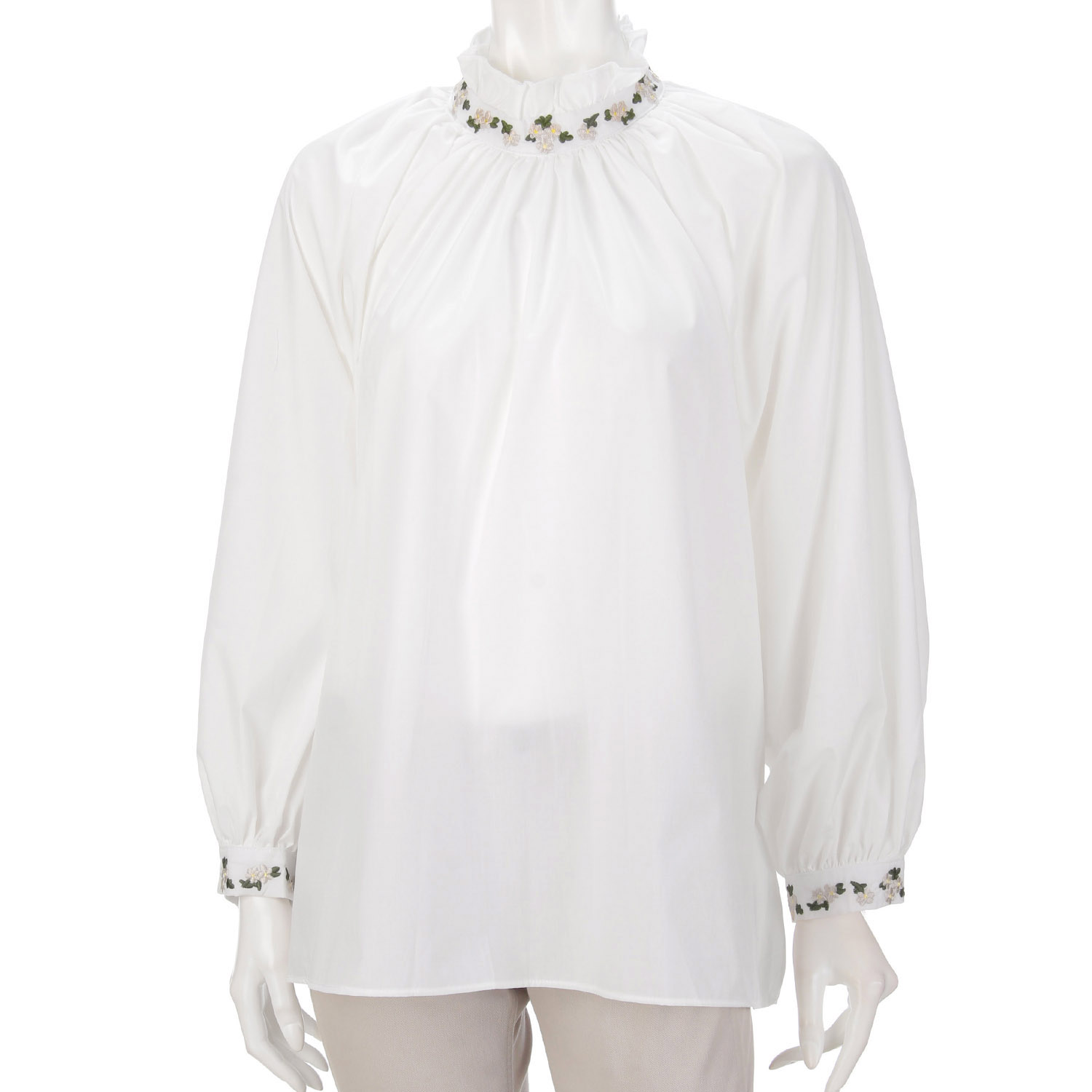 フリルネックギャザーブラウス - 画像2