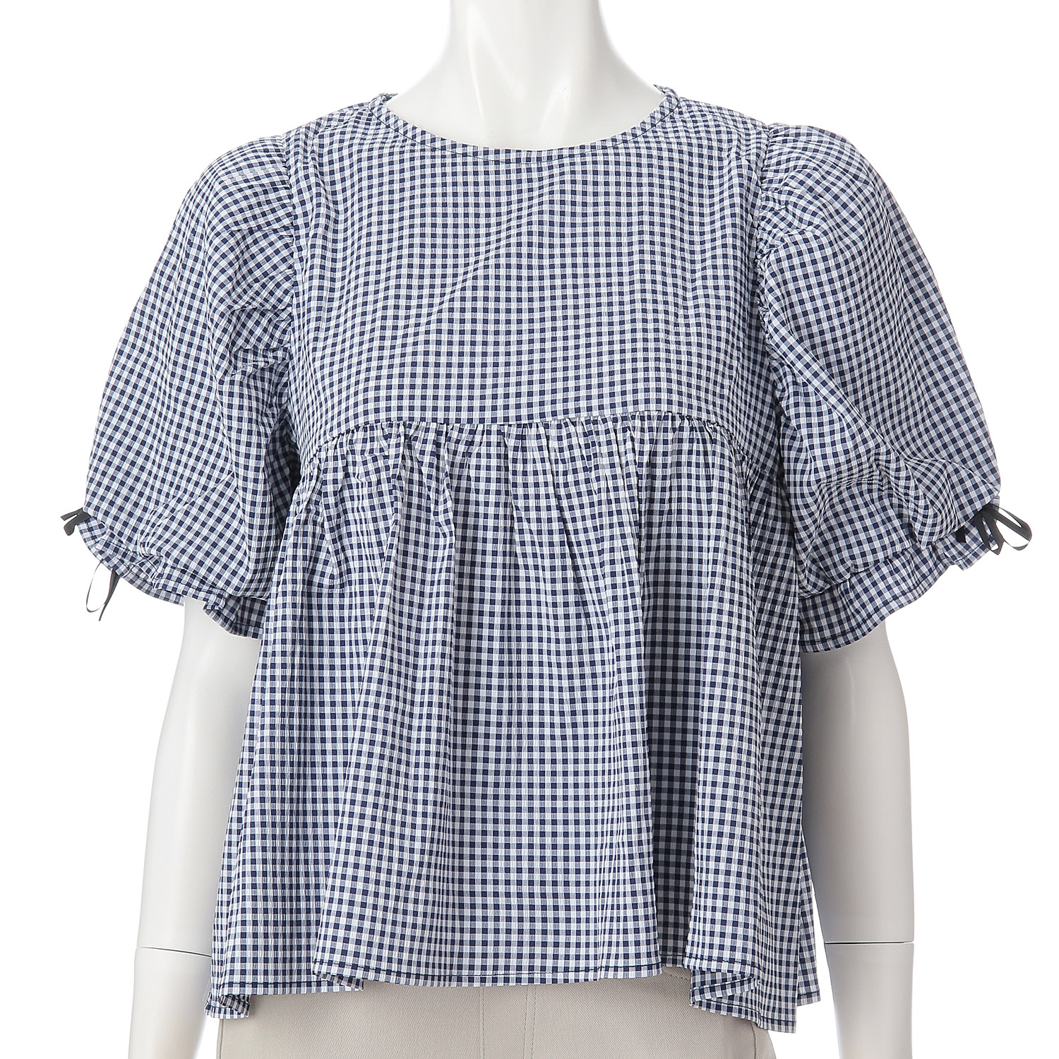 ギンガムパフスリーブプルオーバー - 画像7