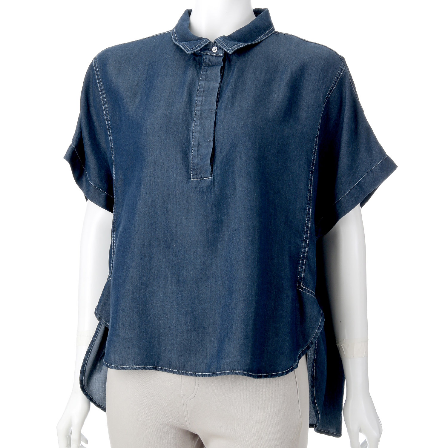 セルロースデニムブラウス - 画像7