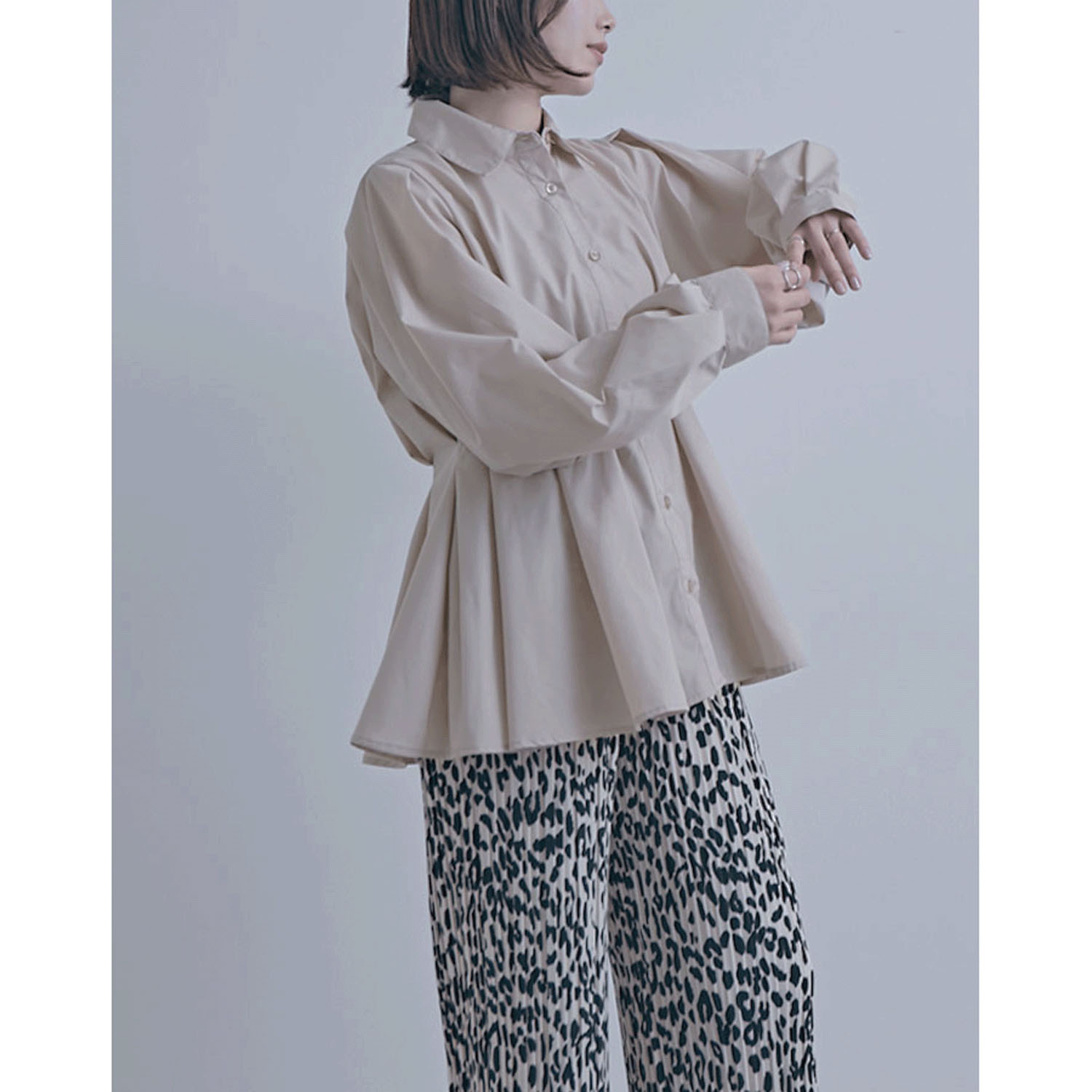 【ETONET限定 お取り寄せ】ウエストボリュームタックブラウス - 画像11