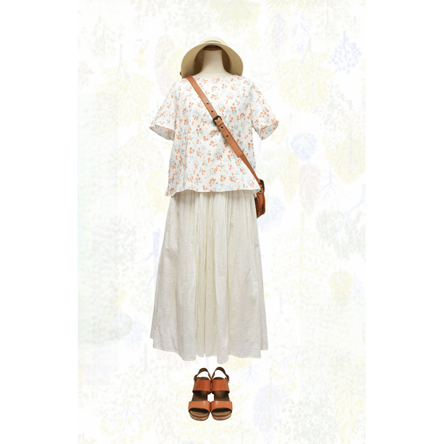 木の実柄ブラウス - 画像2