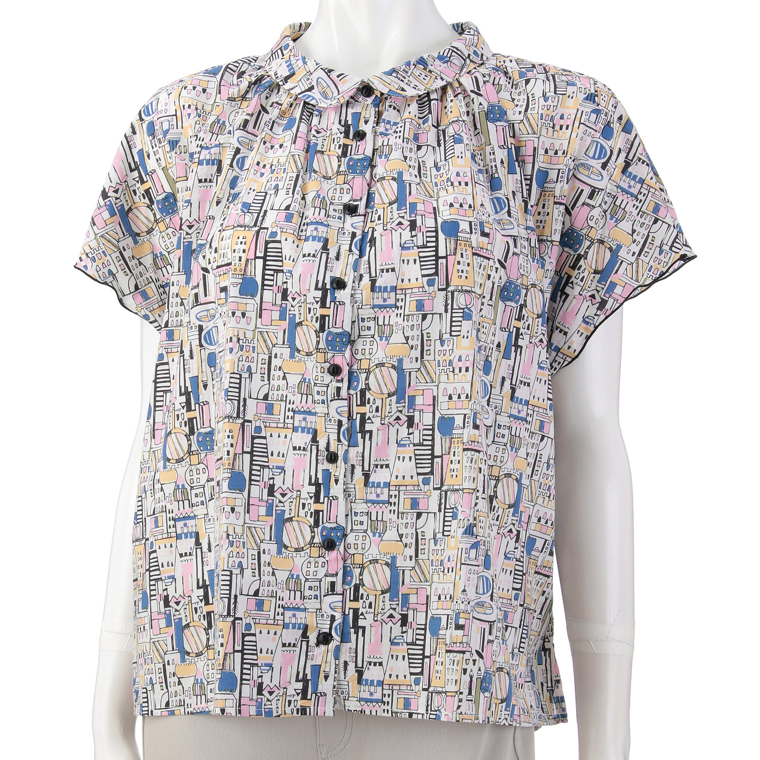 建物柄フレンチシャツ - 画像3