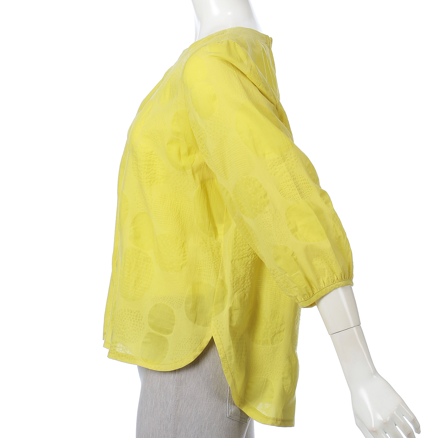 綿水玉塩縮チュニック - 画像4