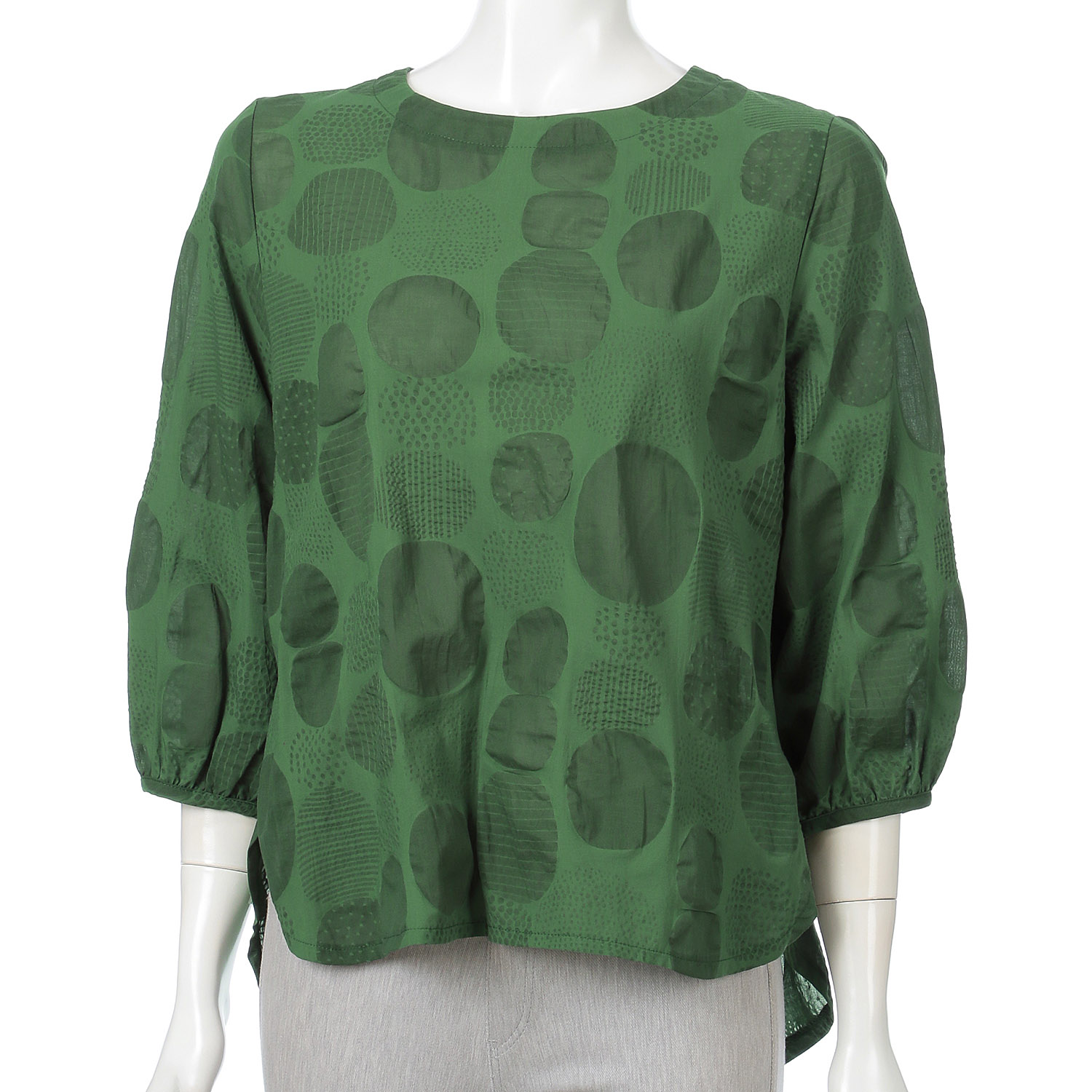 綿水玉塩縮チュニック - 画像7