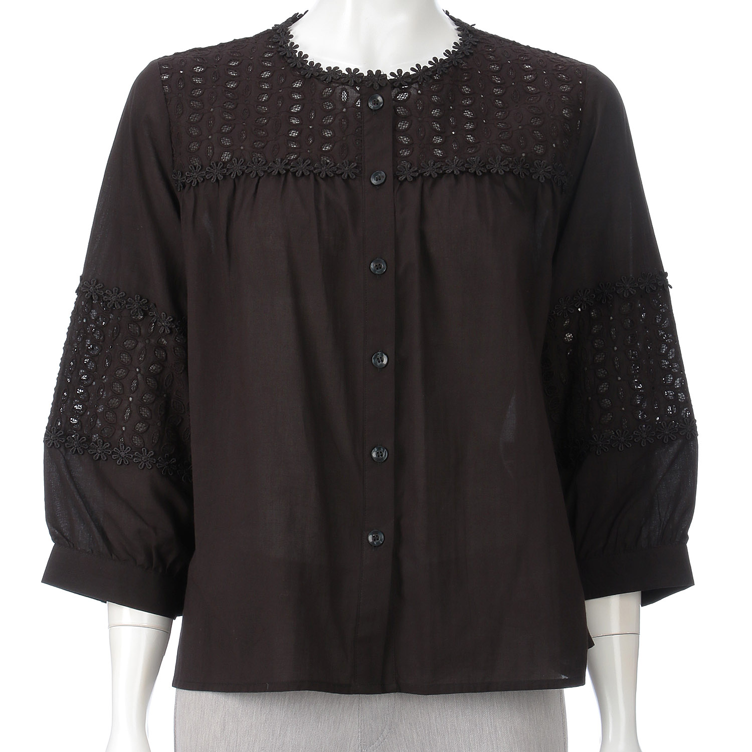 綿刺繍ブラウス - 画像4