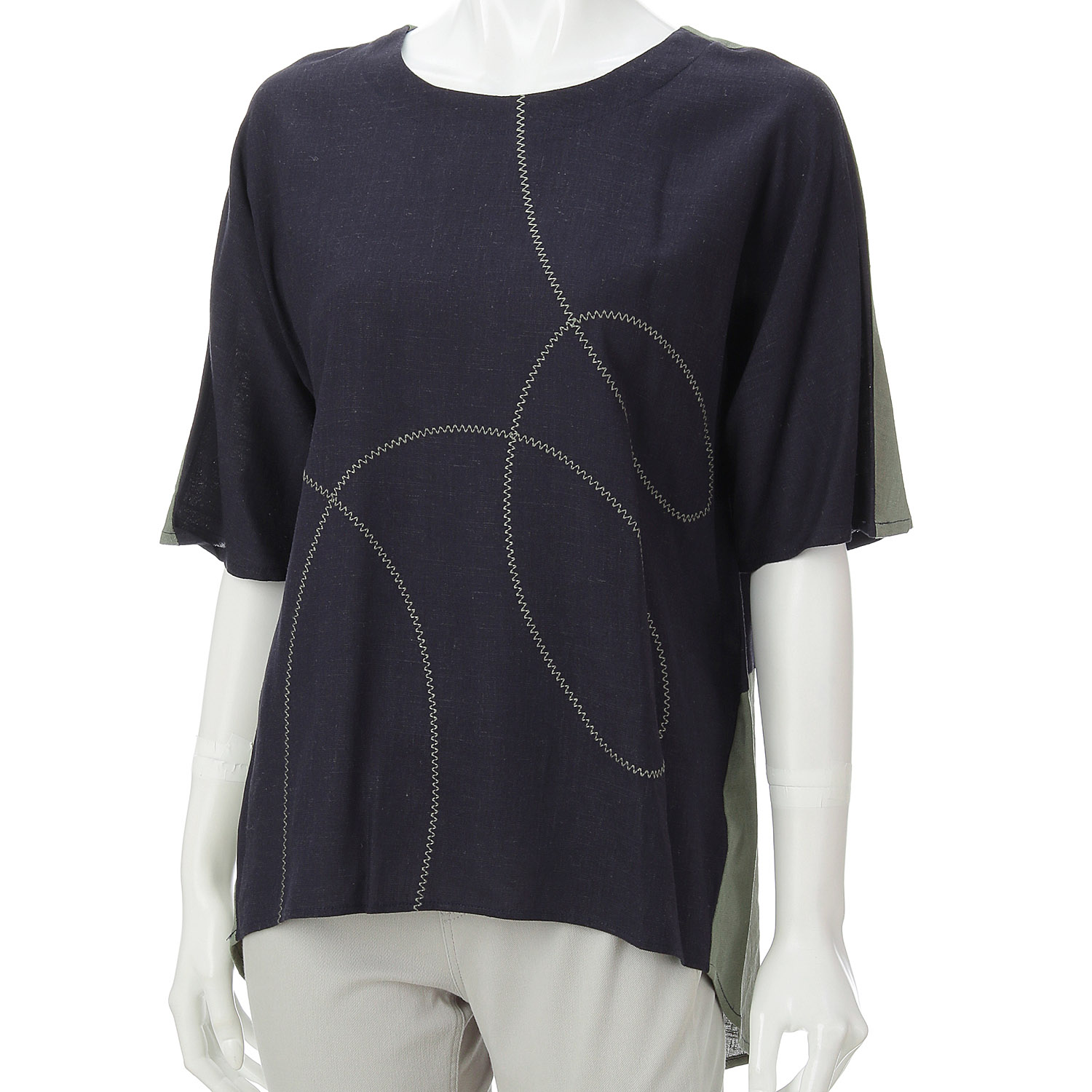 レーヨン混配色チュニック - 画像8