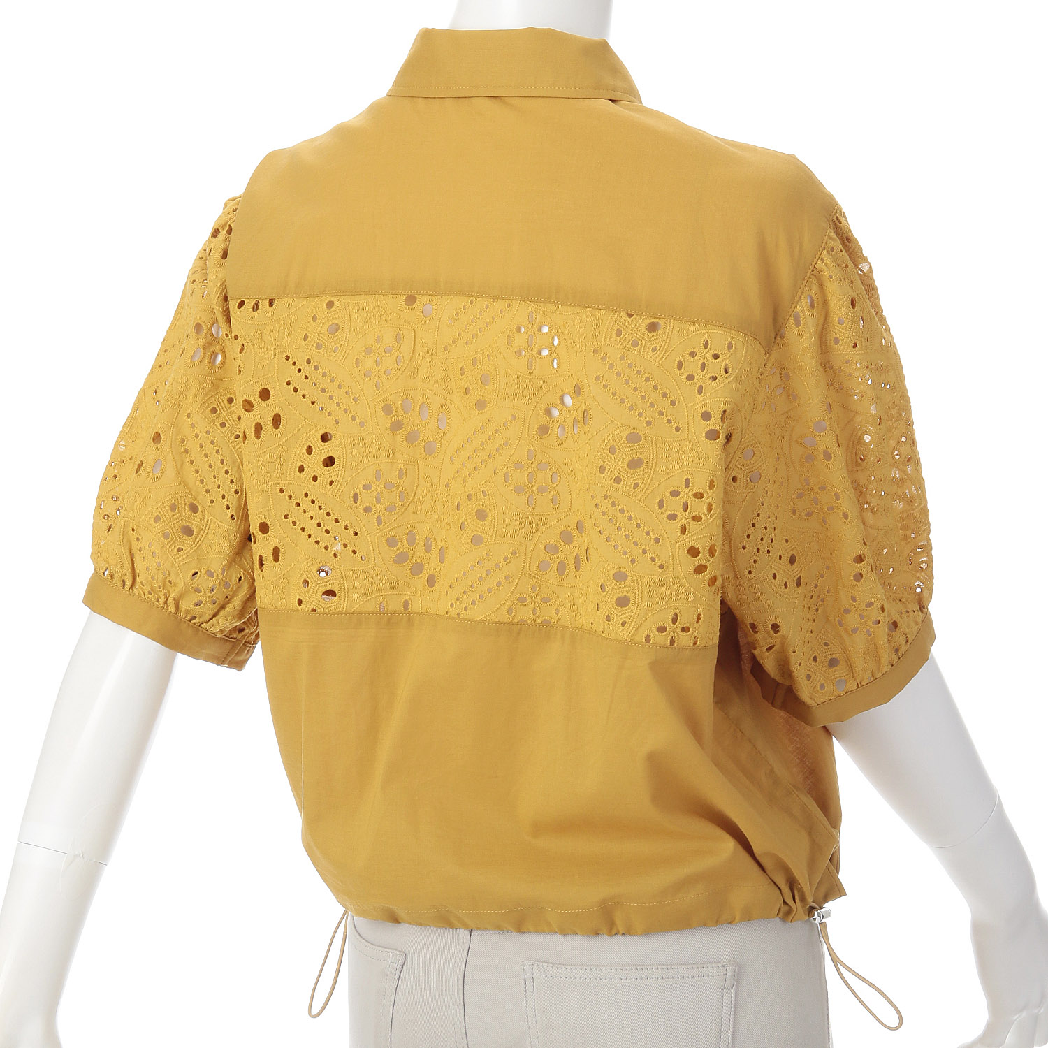 レース切替スピンドルブラウス - 画像5