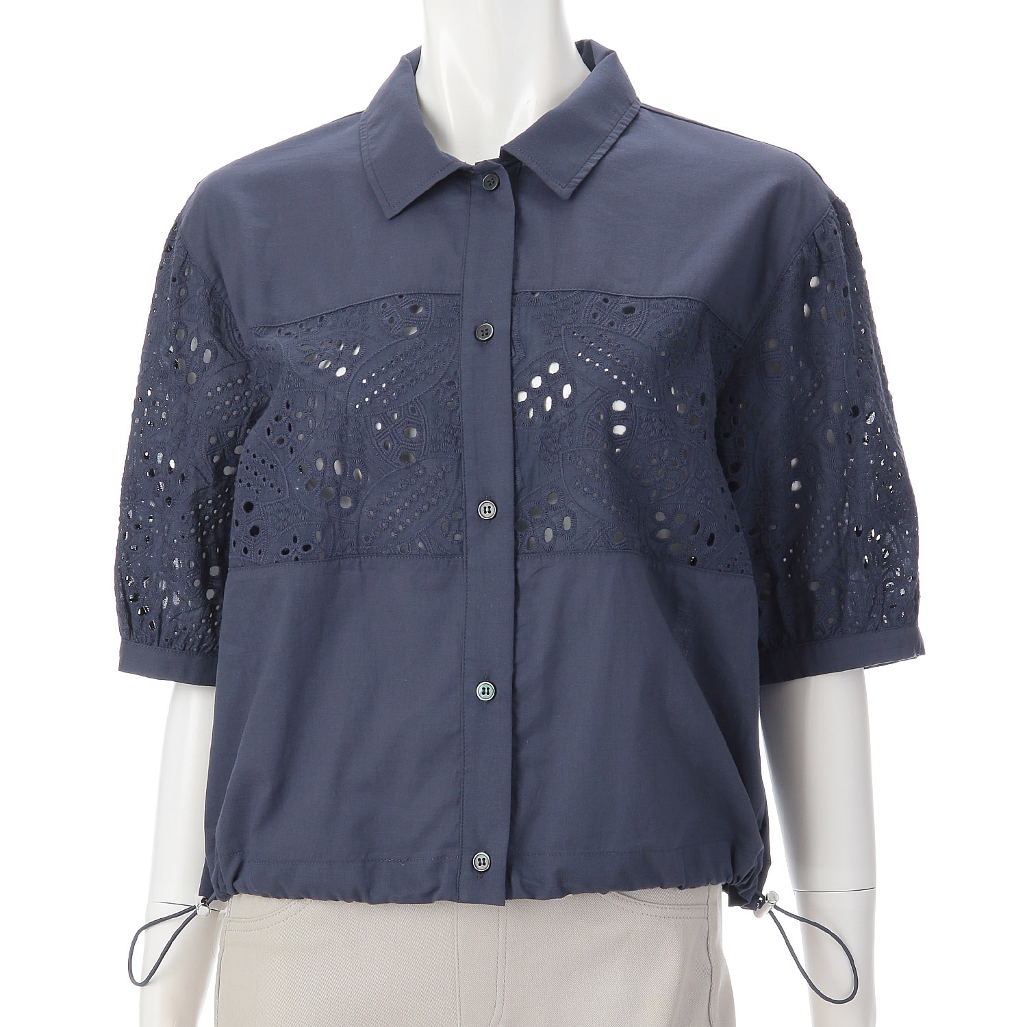 レース切替スピンドルブラウス - 画像7