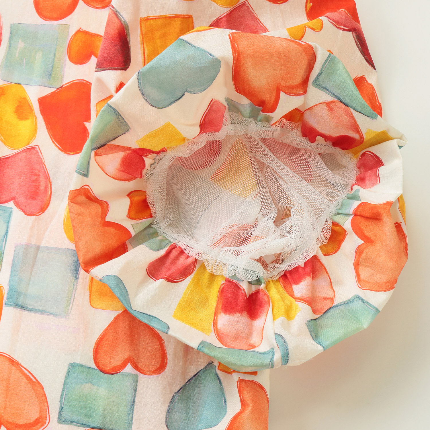 綿100総柄プリントショートブラウス - 画像5