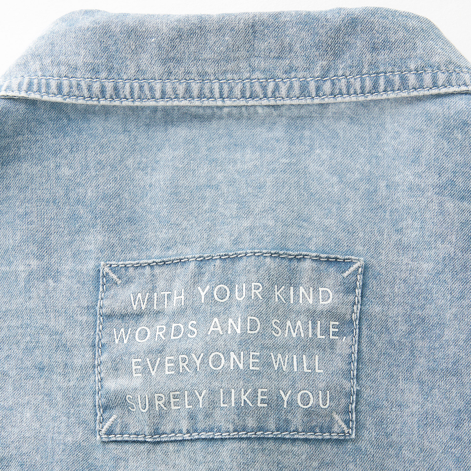 ウォッシュデニムブラウス - 画像4