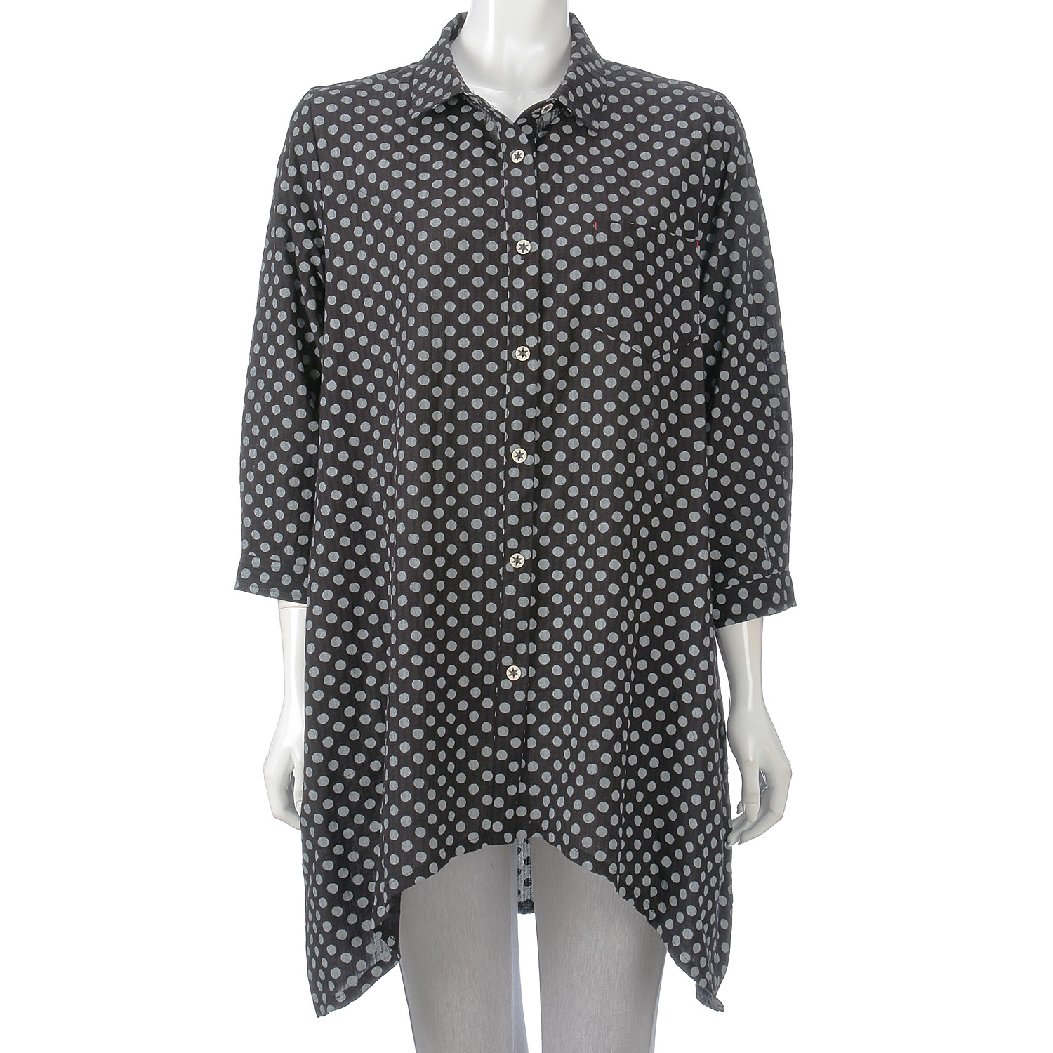 水玉プリントブラウス - 画像2