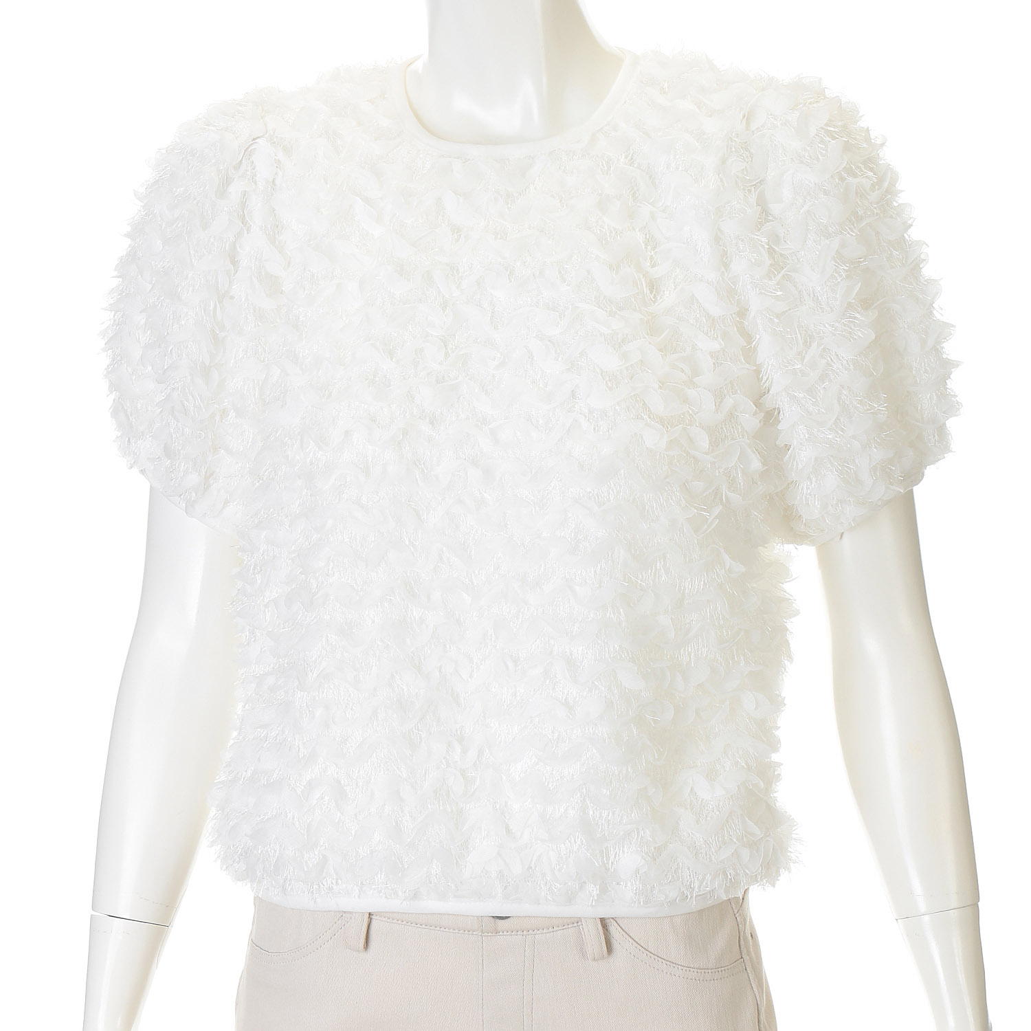 VERITE ペタルフリンジ半袖プルオーバー - 画像1