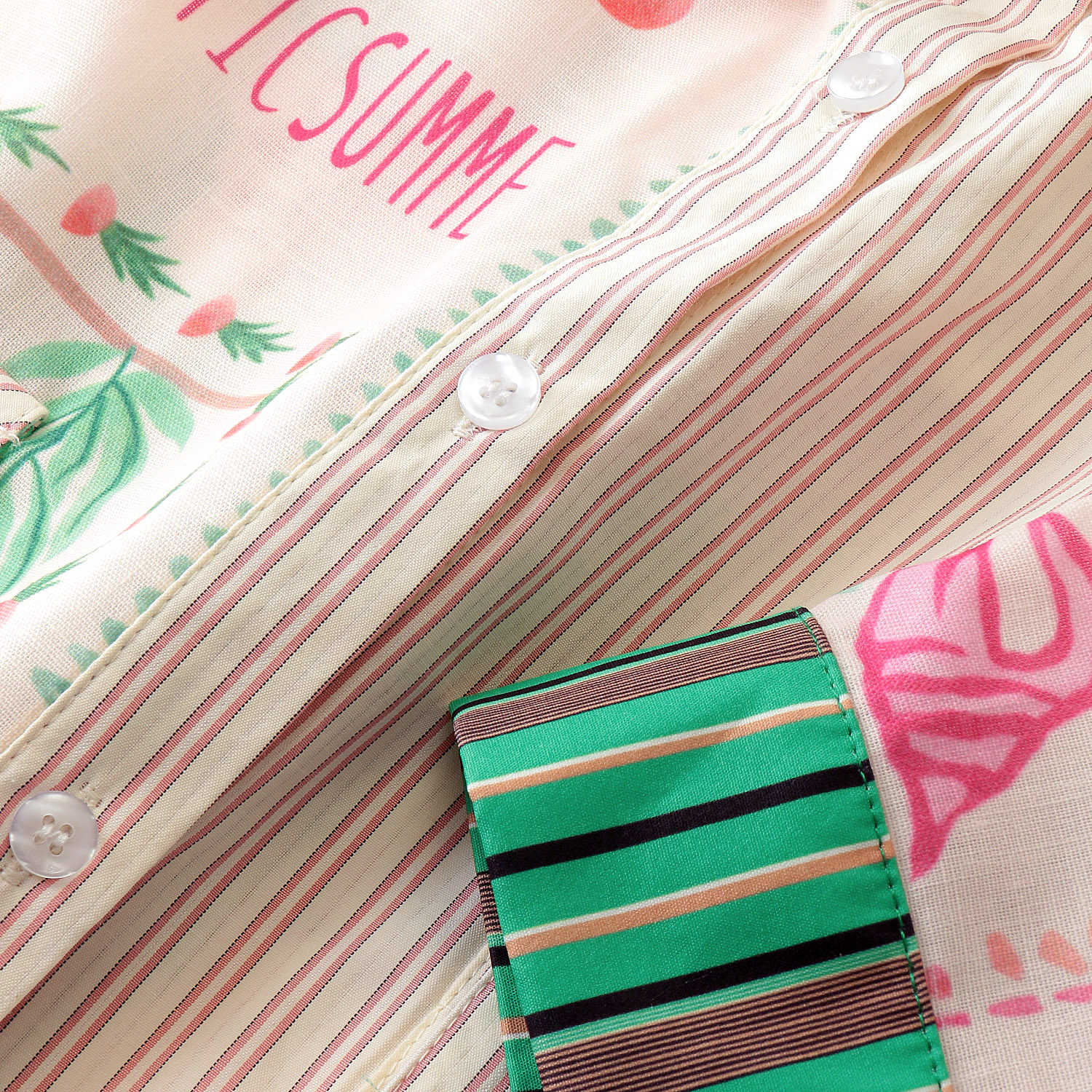 VERITE MIXプリント半袖ブラウス - 画像4