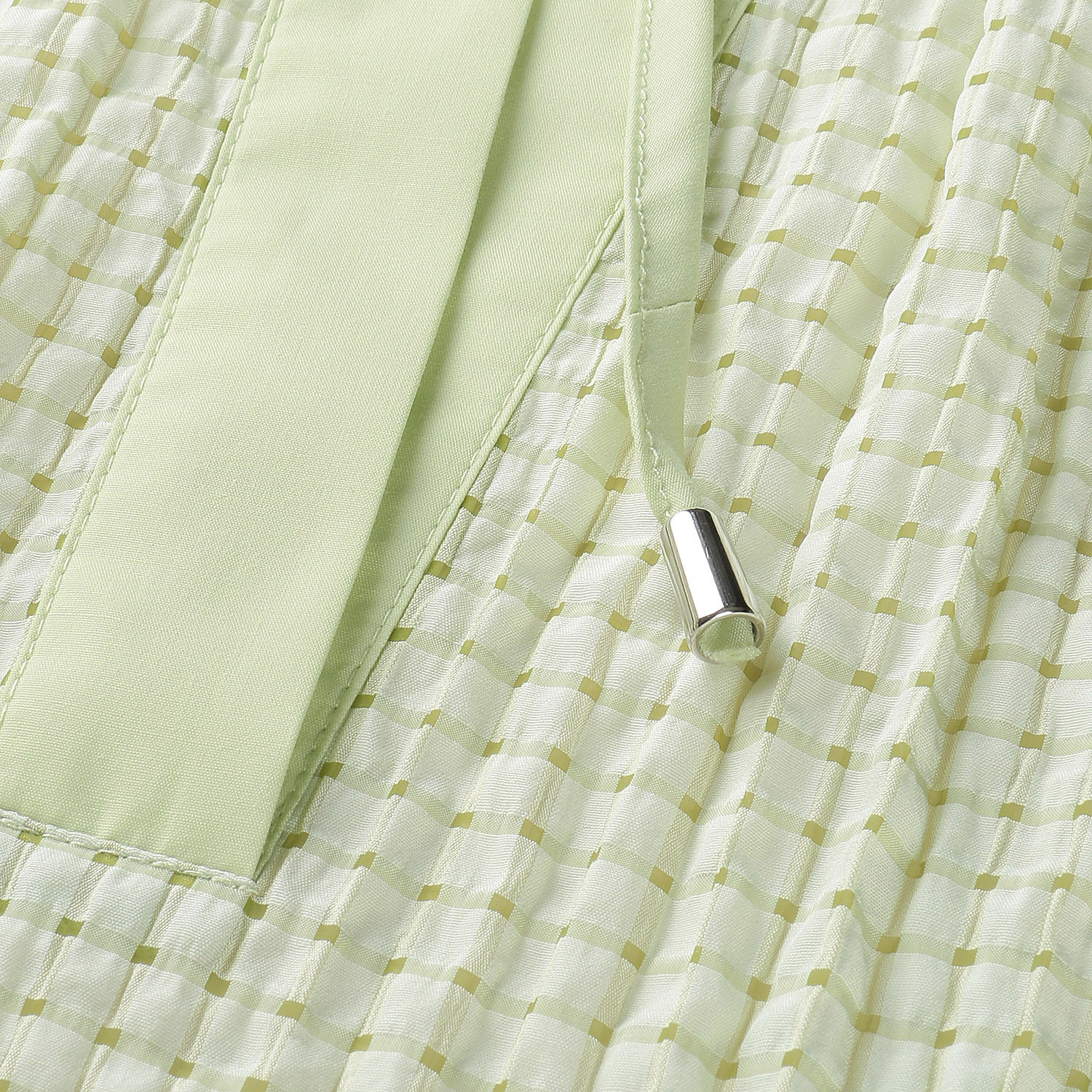 シアーチェックリボンアクセントブラウス - 画像7