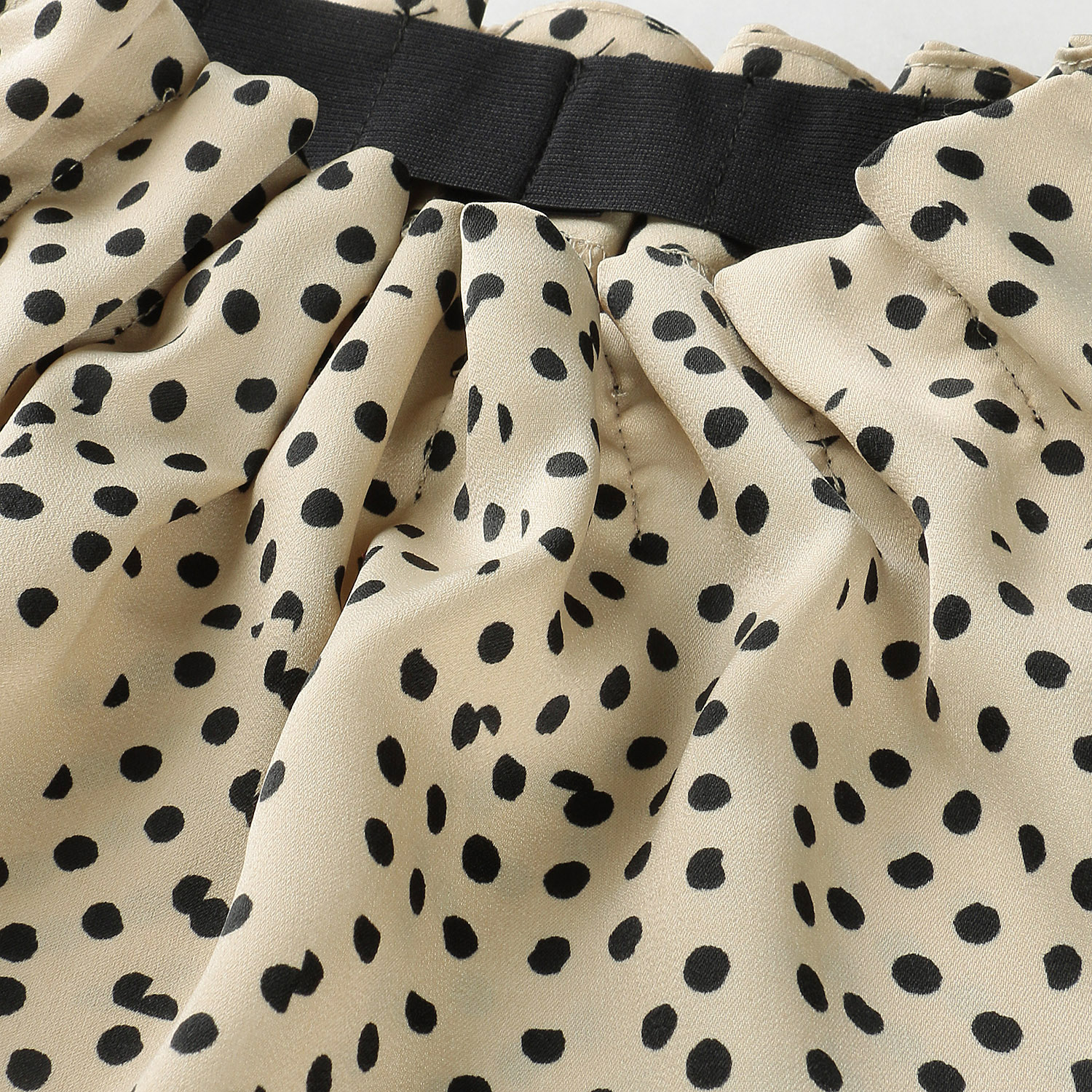 ドットプリントスタンドカラーブラウス - 画像3