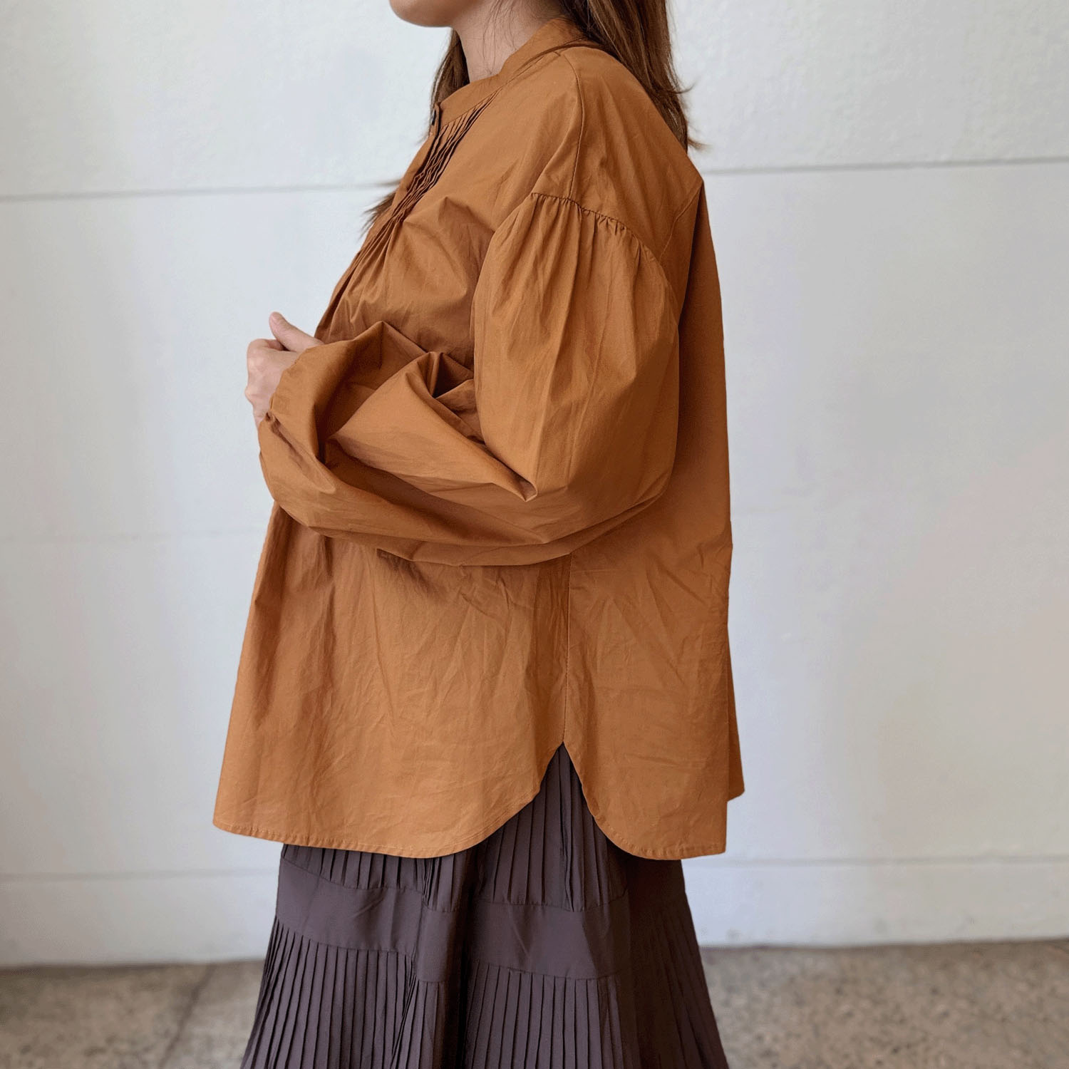 綿ピンタックブラウス - 画像3