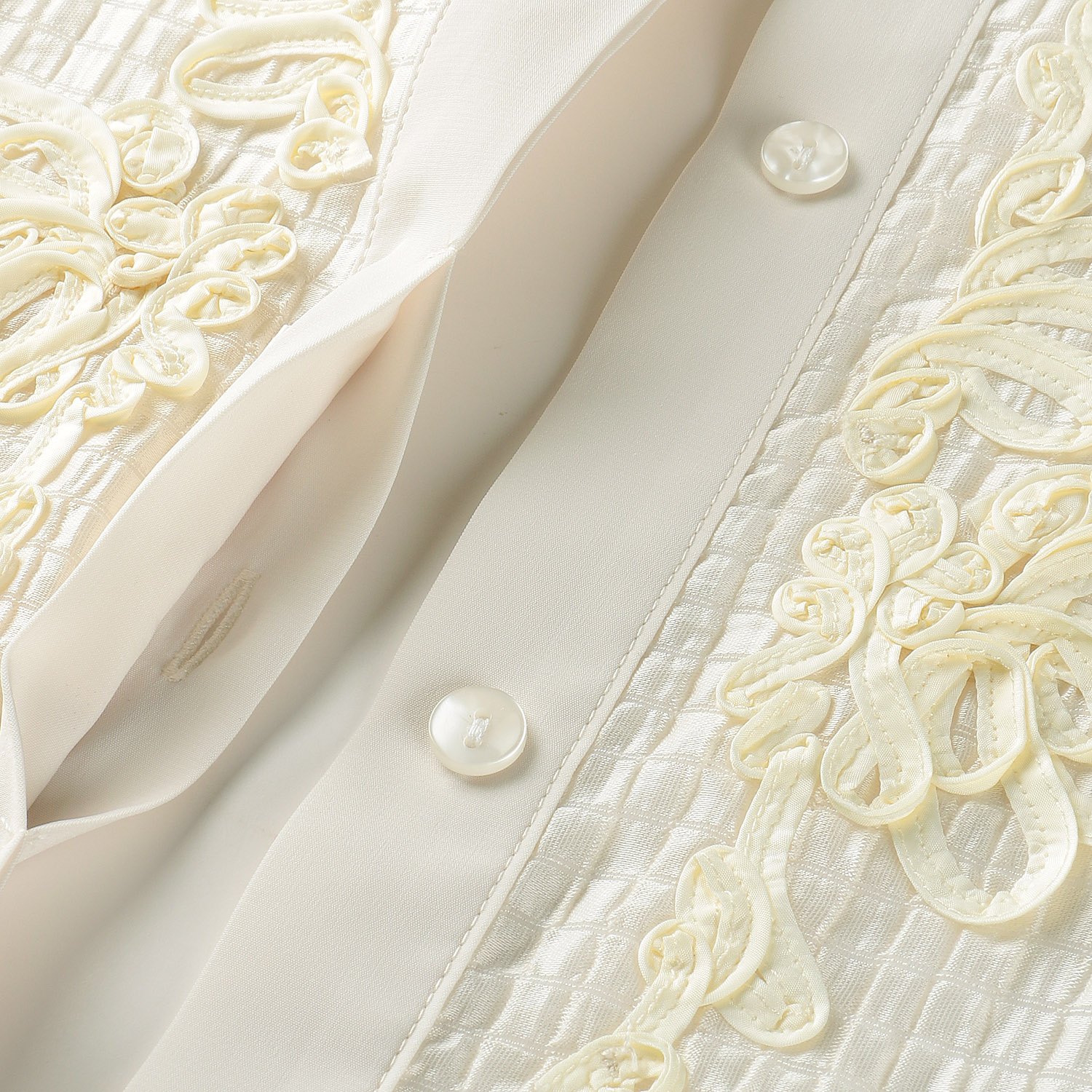 コード刺繍シャドーブラウス - 画像3