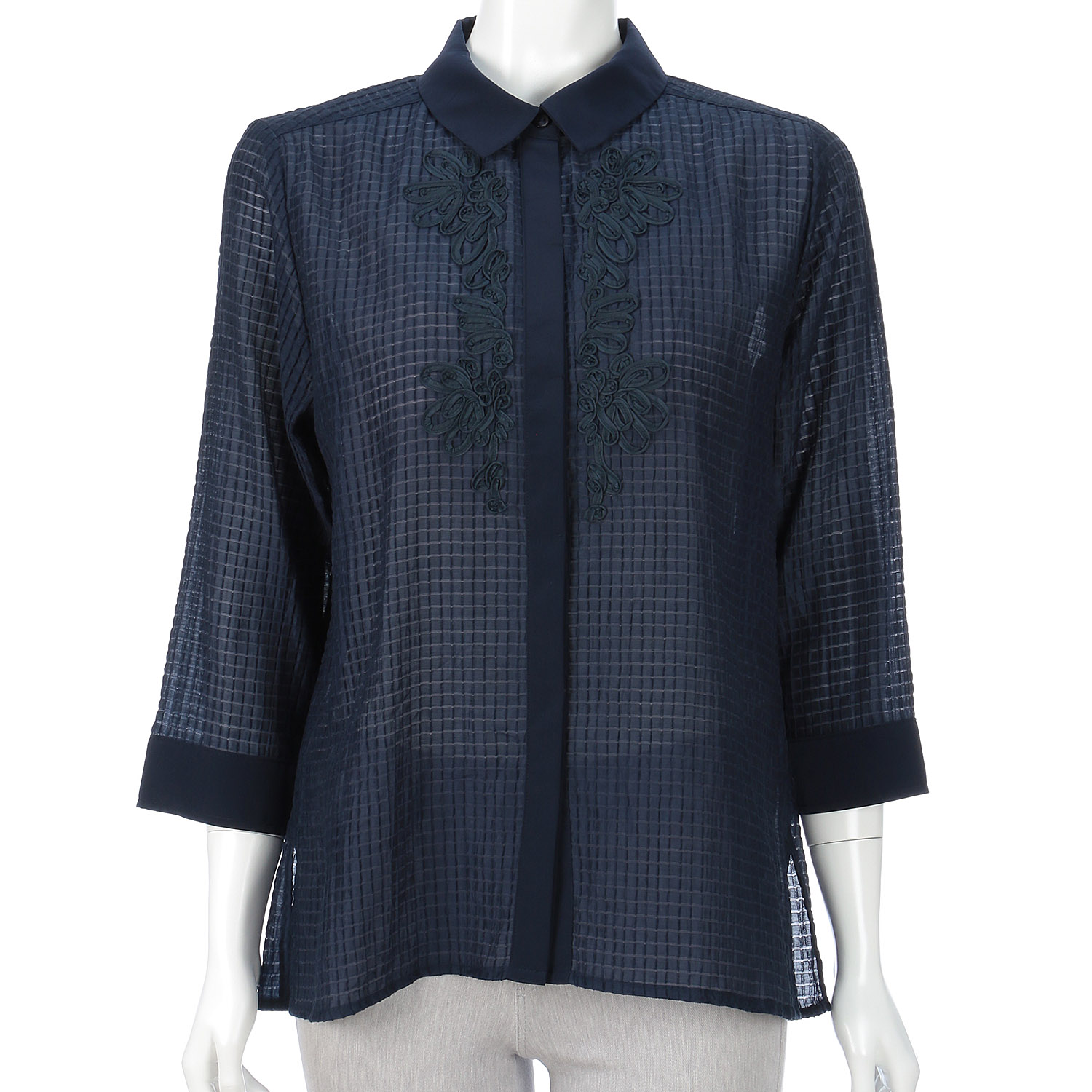 コード刺繍シャドーブラウス - 画像6