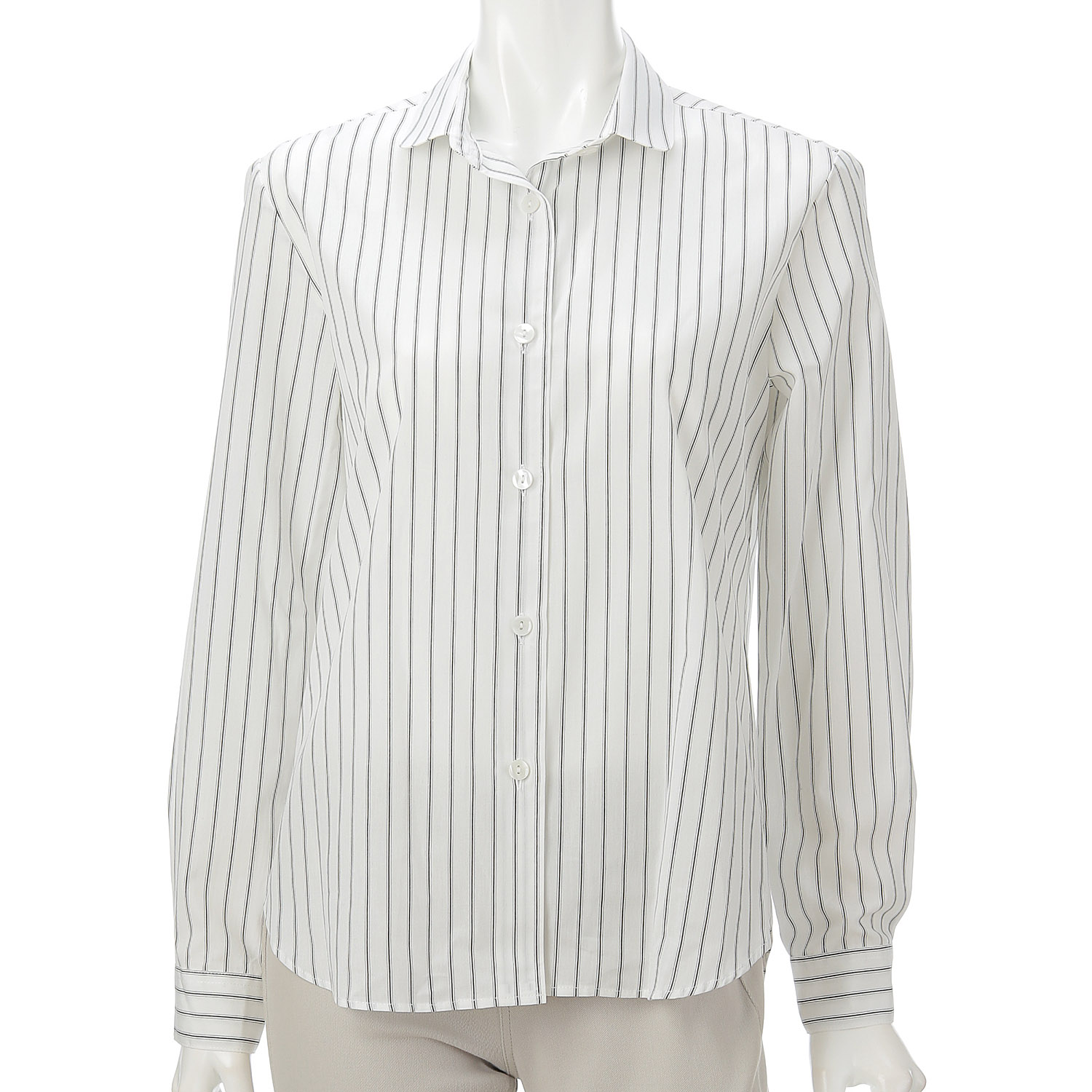 ストライプシャツ 丸襟 - 画像4