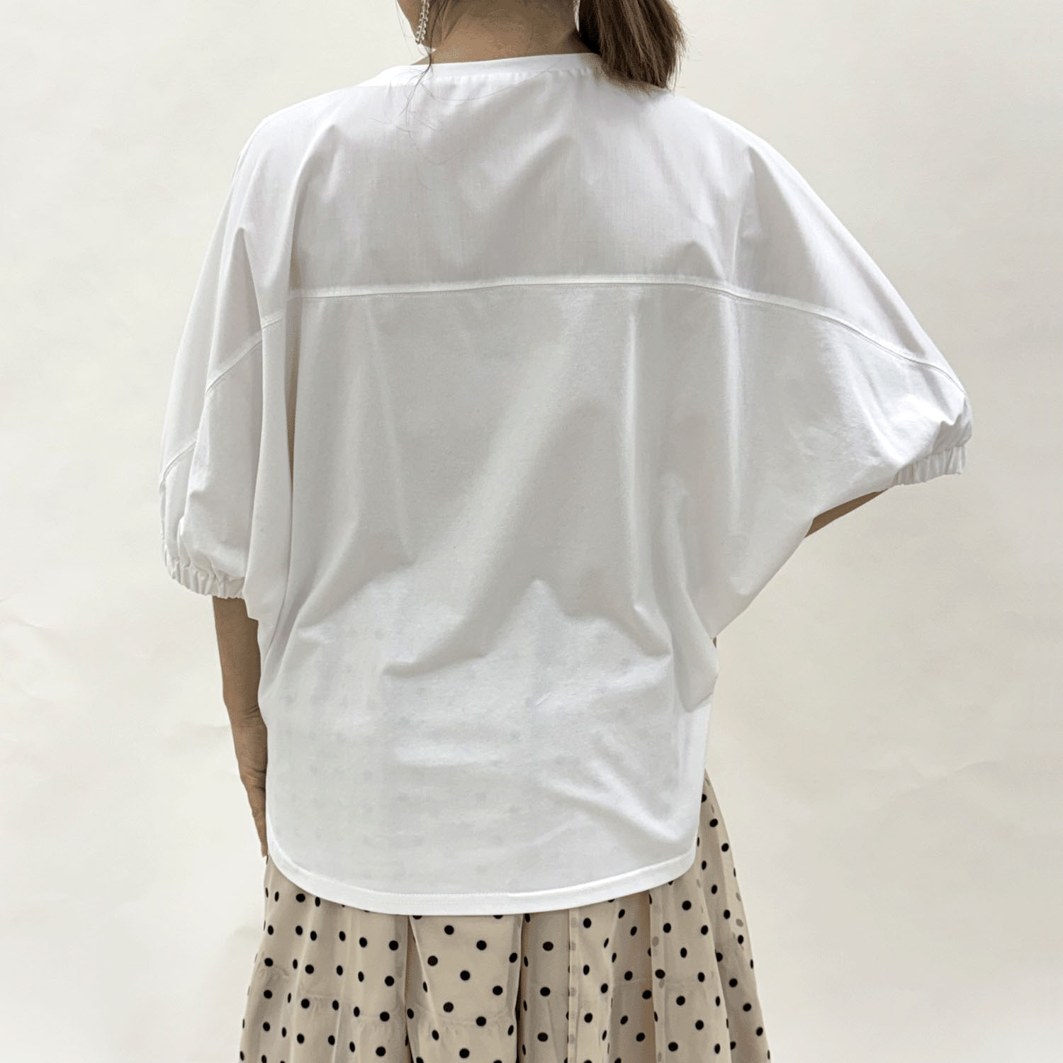 ロゴプリントアクセントバイカラープルオーバー - 画像3