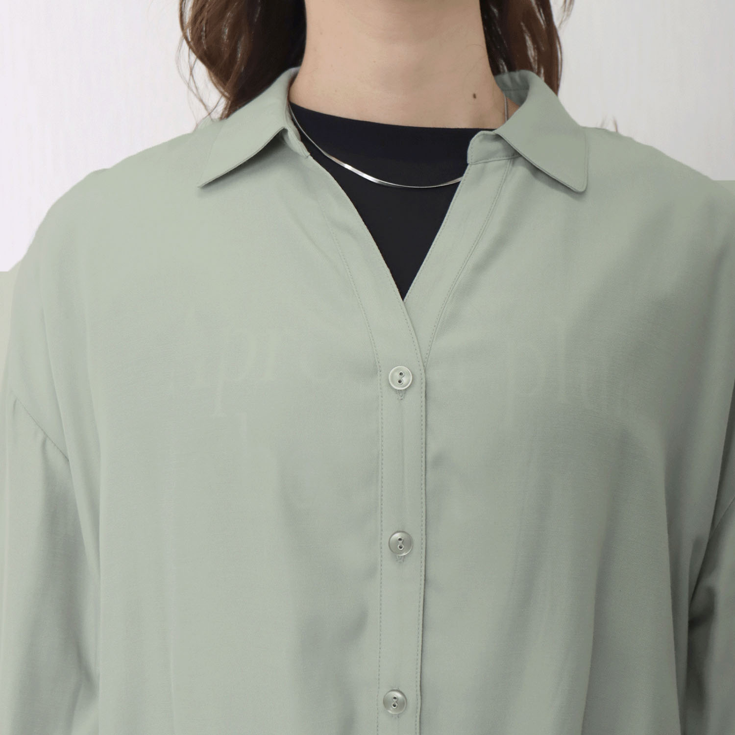 【お取寄せ】 マーブルワルツ とろみフランス綾 裾タックシャツ - 画像14