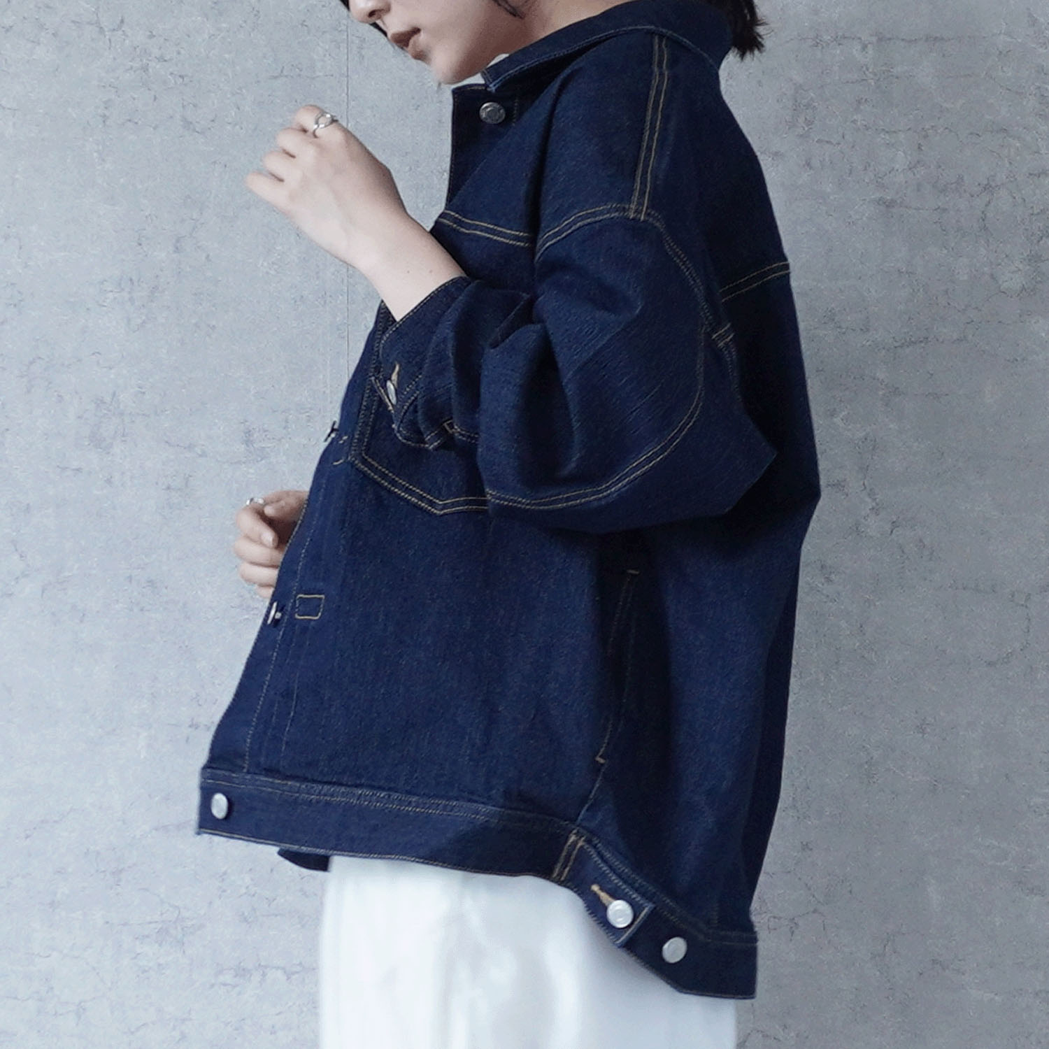 Emma ルーズデニムジャケット - 画像15