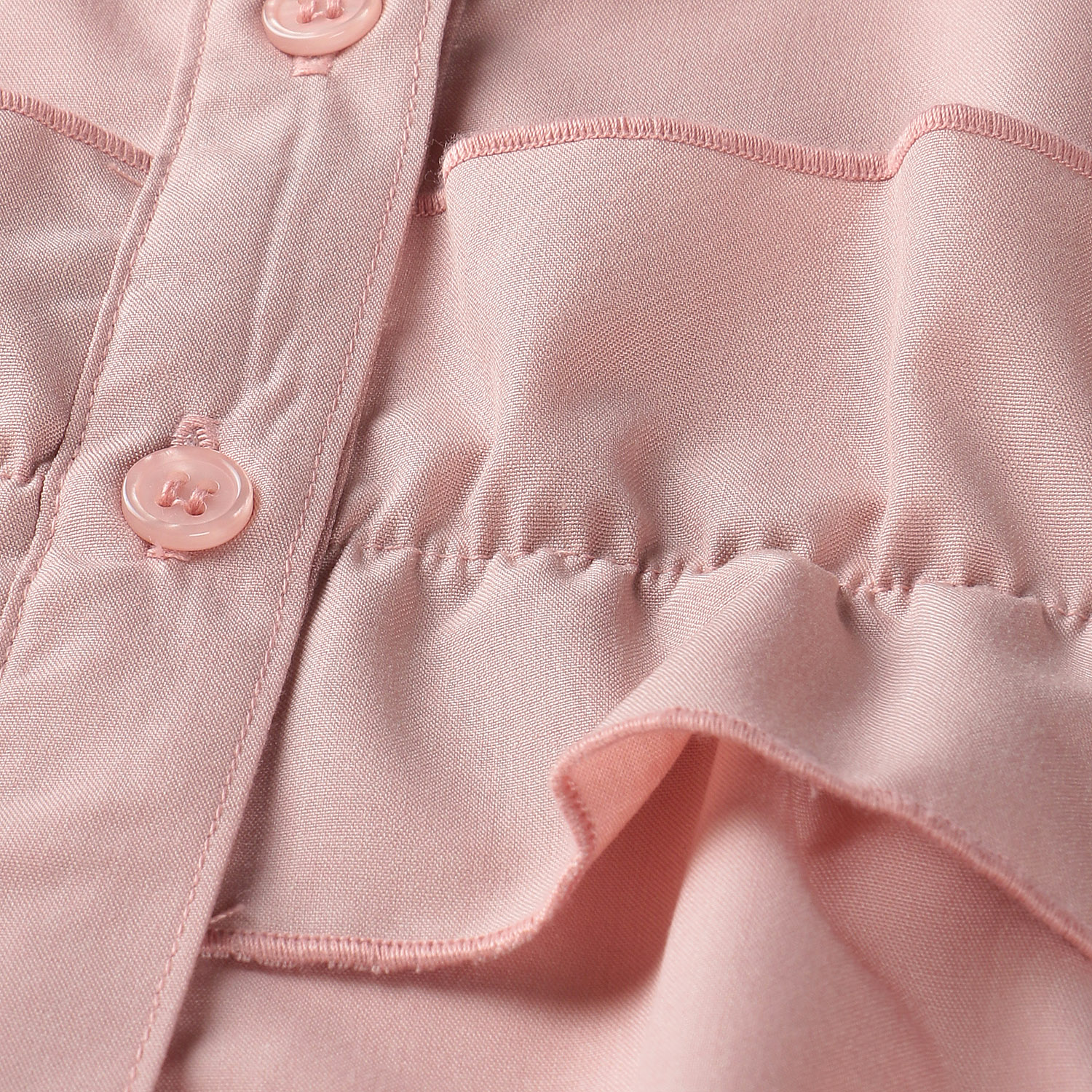 【お取寄せ】トリプルルンド フリルリボン5分袖シャツ - 画像5