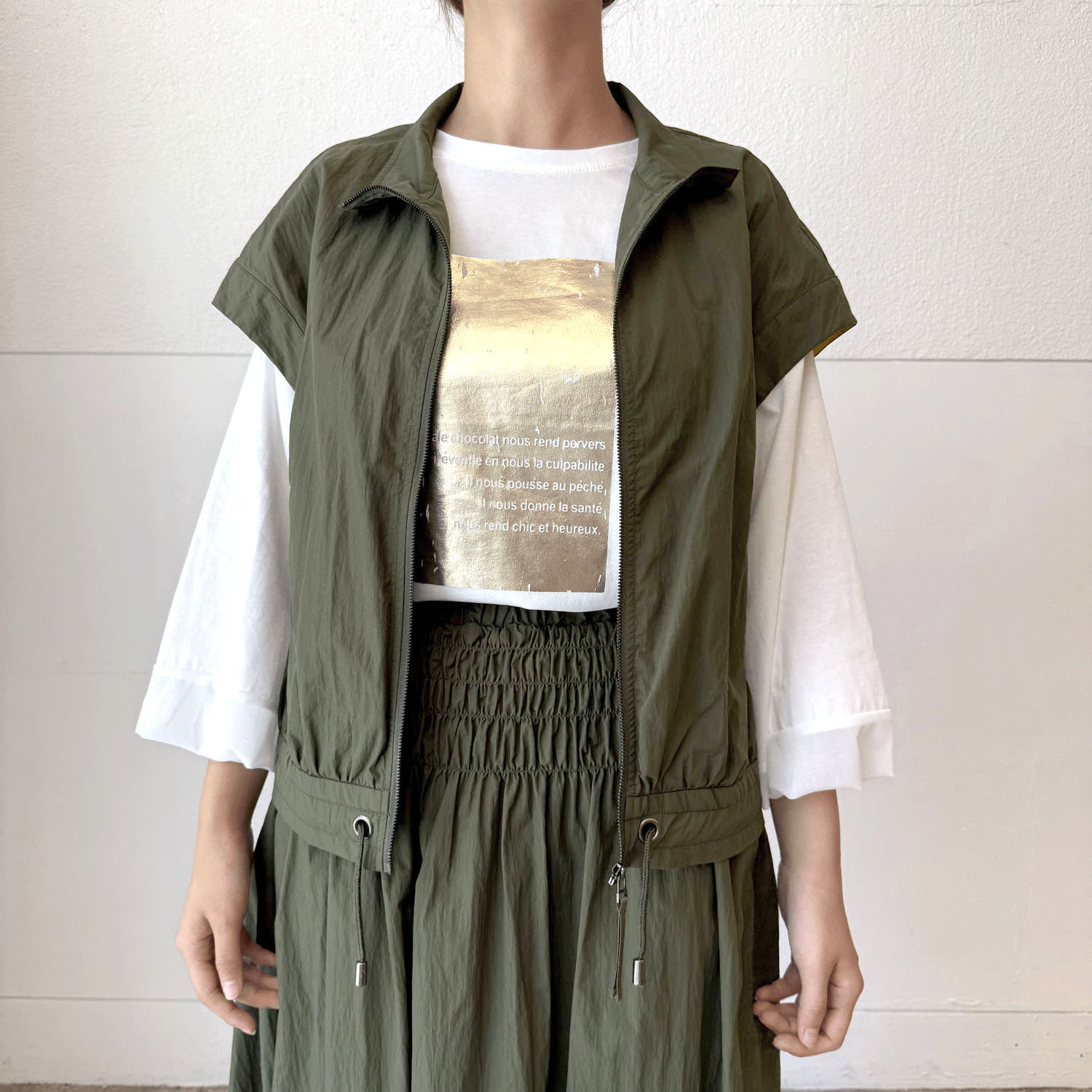 配色使いファスナーベスト - 画像9