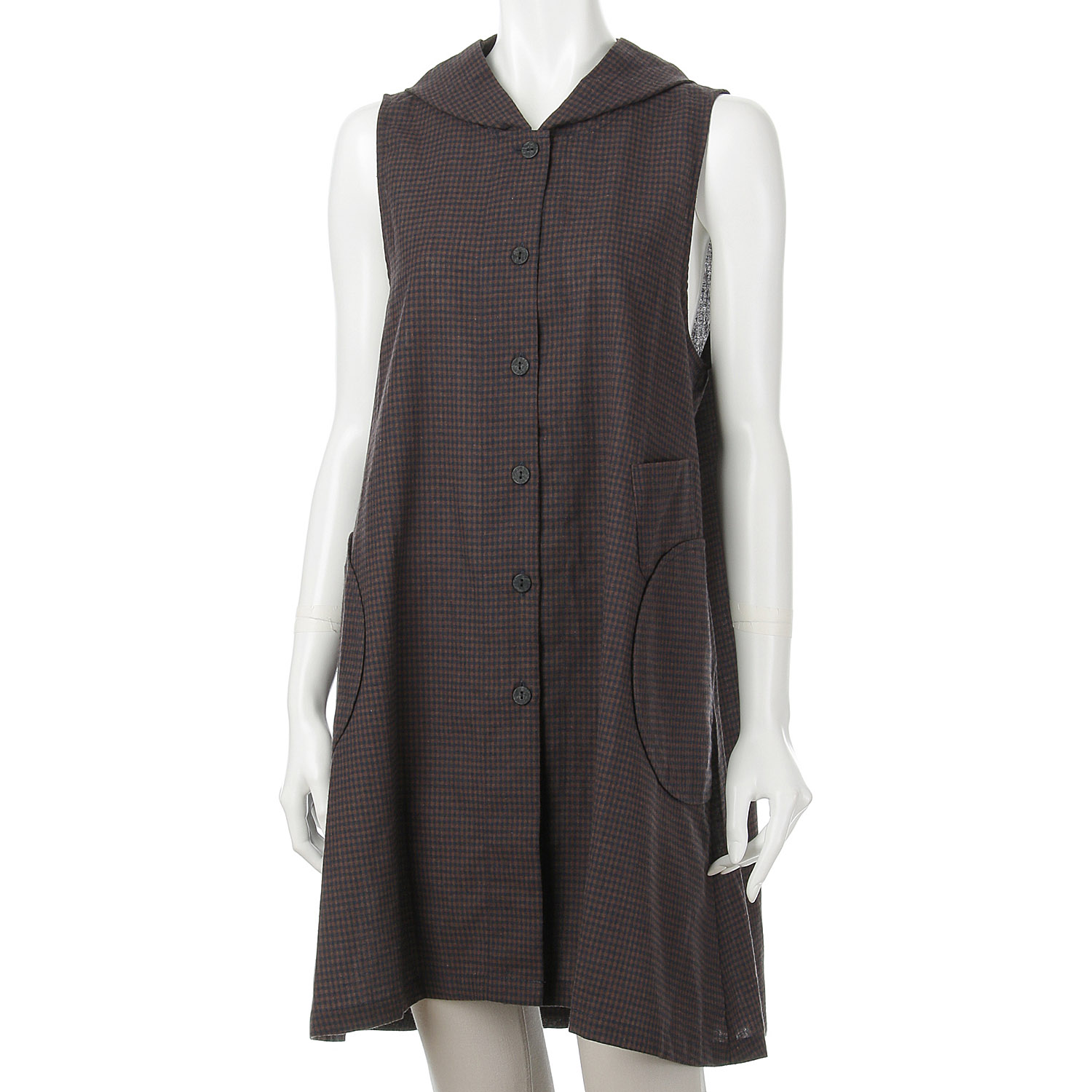 T／C／Rギンガムチェックベスト - 画像1