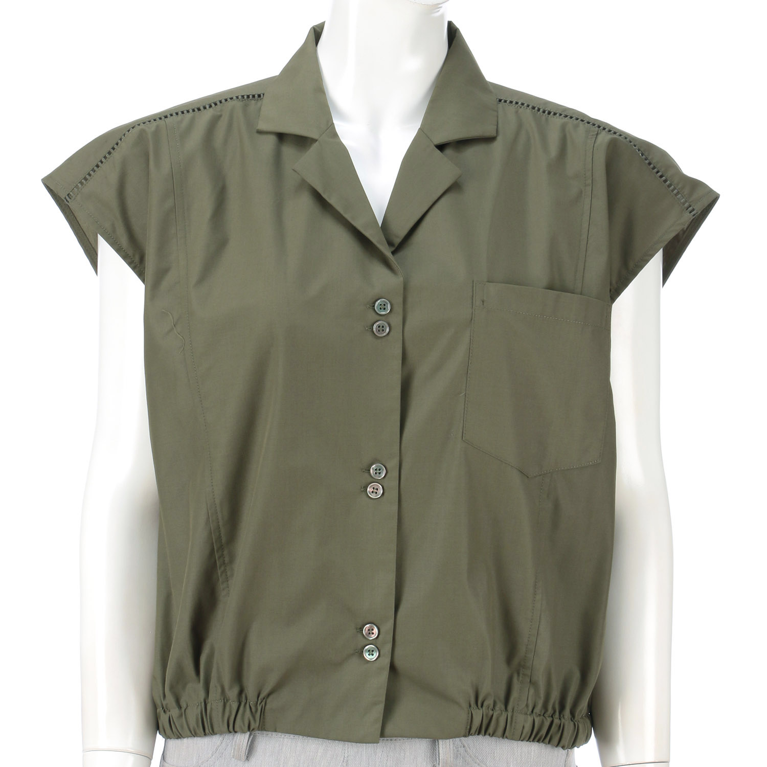 【Insta Live】ハシゴレースアクセントノースリーブブラウス - 画像3