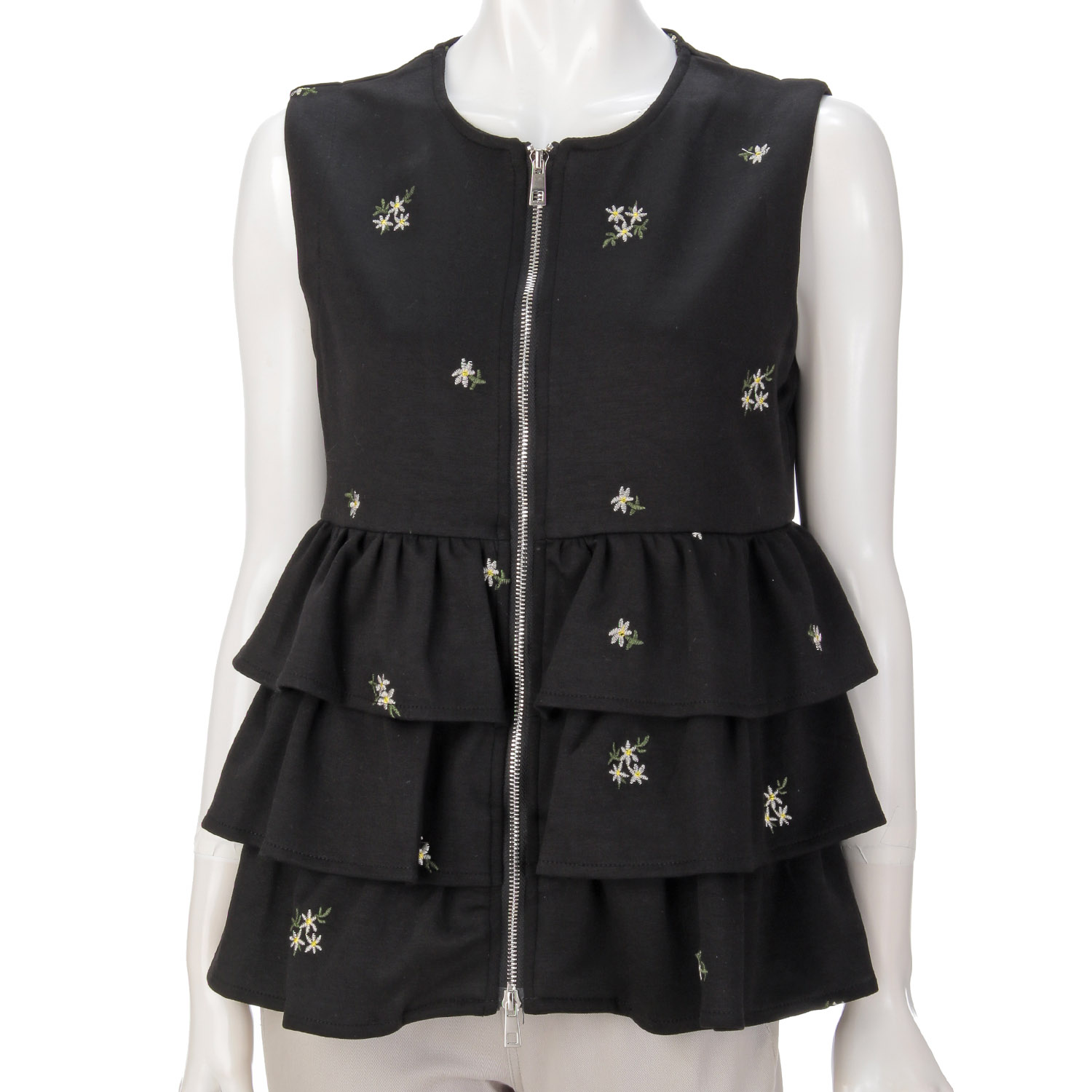 3段ティアードZIPアップベスト - 画像5