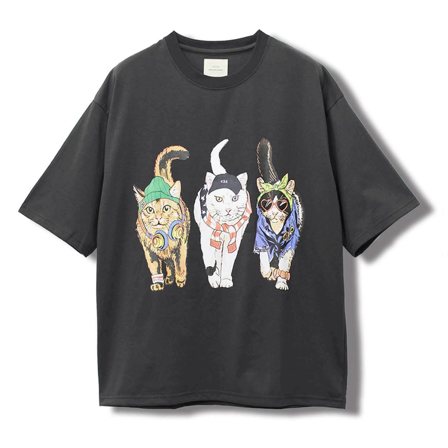 CORISCO Animal Village 前後プリントネコTシャツ - 画像16