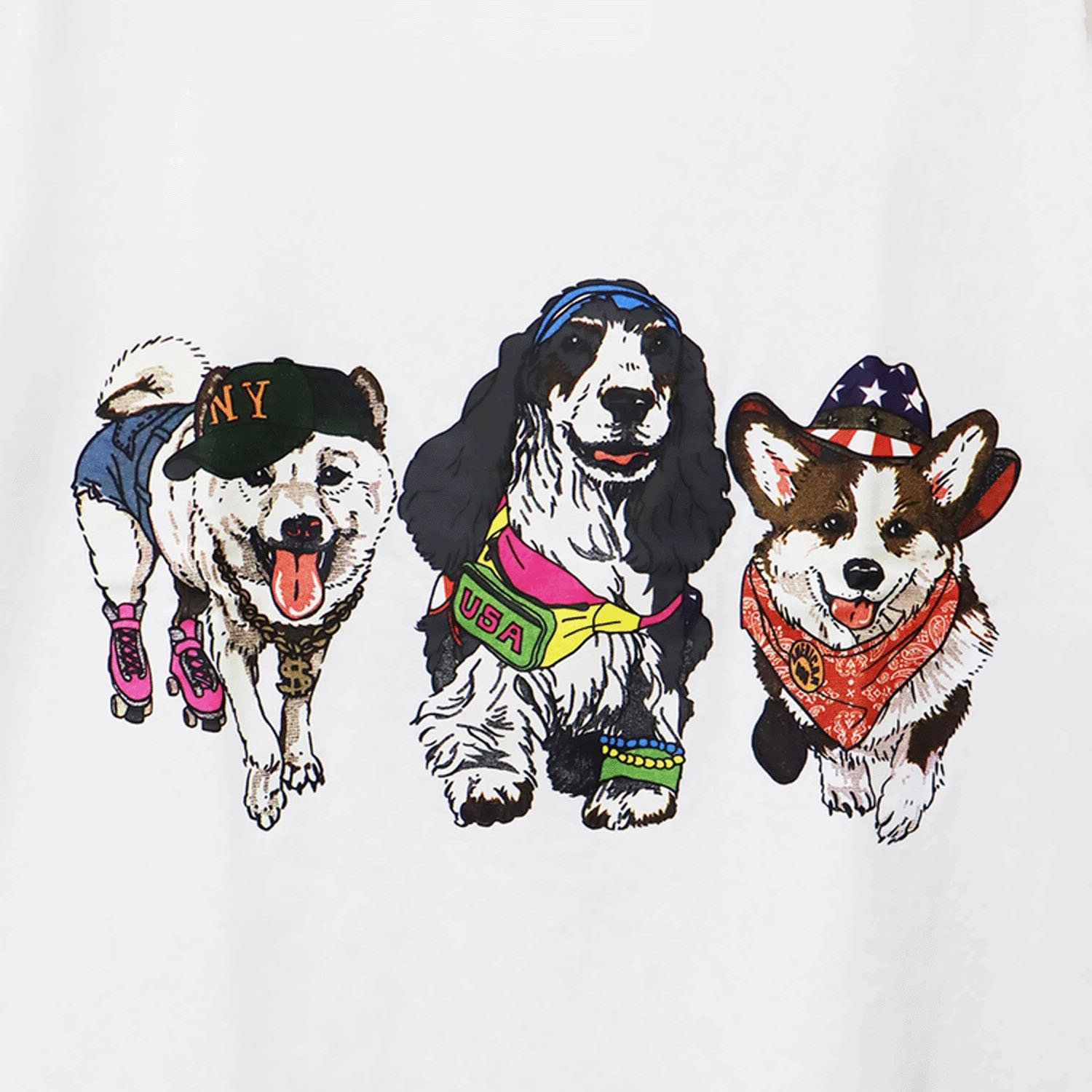 CORISCO Animal Village 前後プリントイヌTシャツ - 画像3