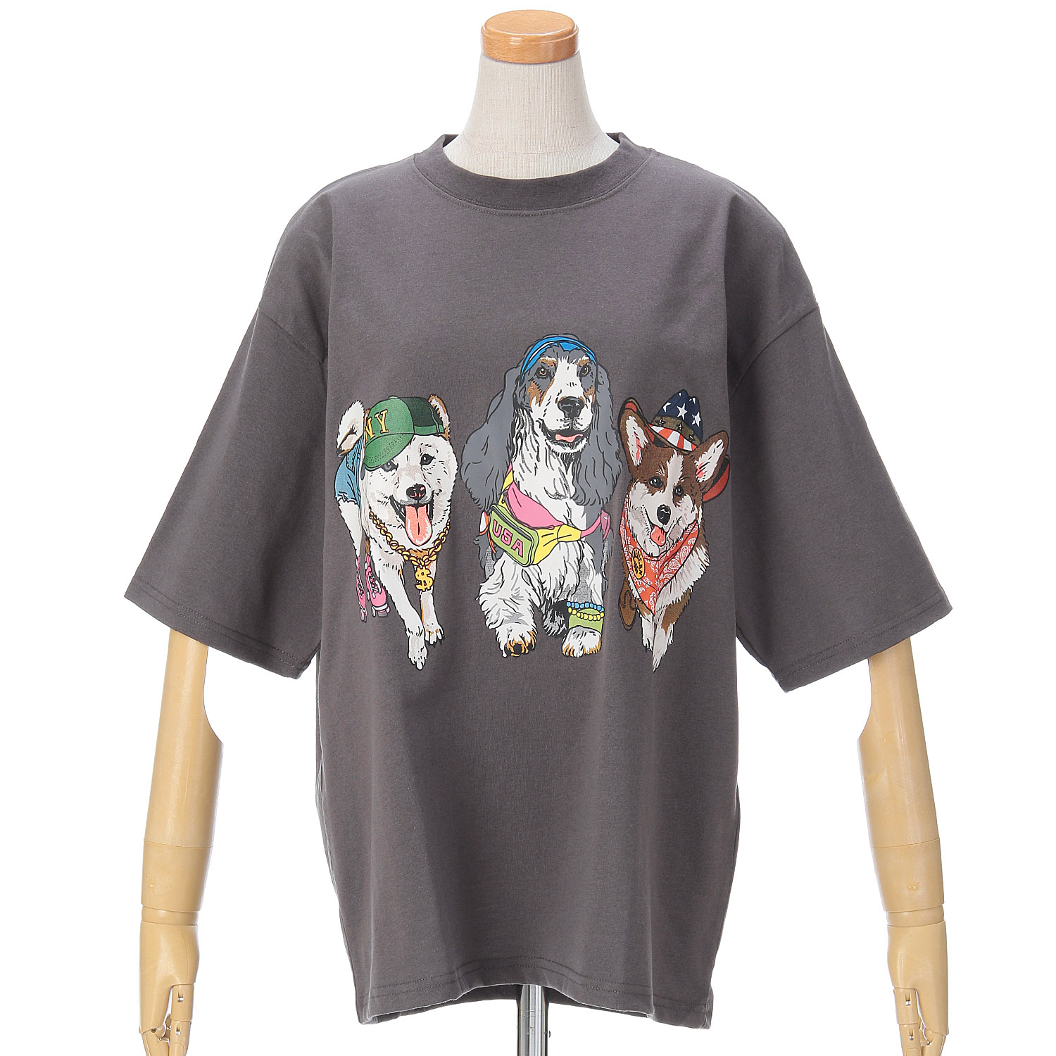 CORISCO Animal Village 前後プリントイヌTシャツ - 画像6