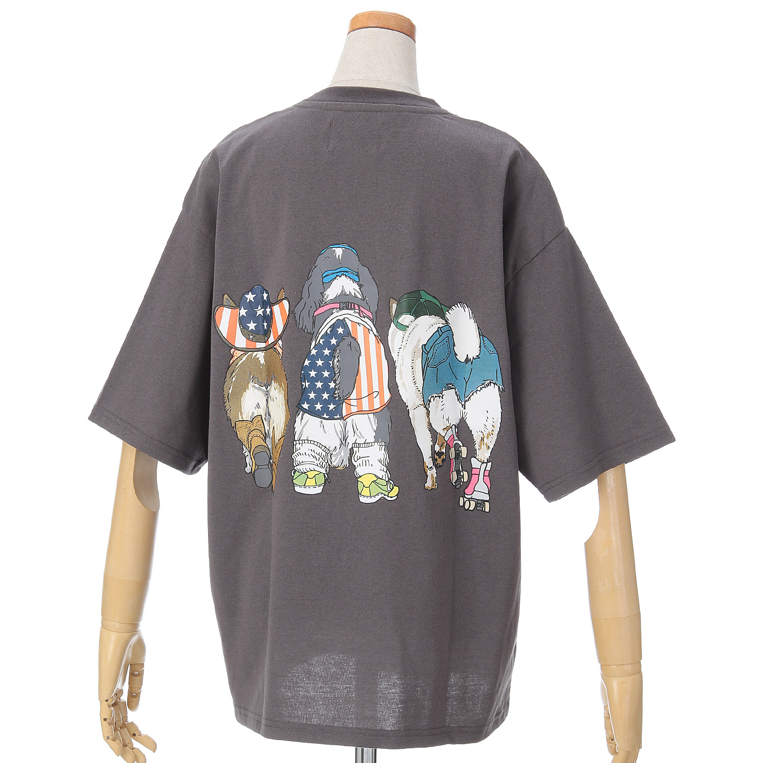 CORISCO Animal Village 前後プリントイヌTシャツ - 画像7