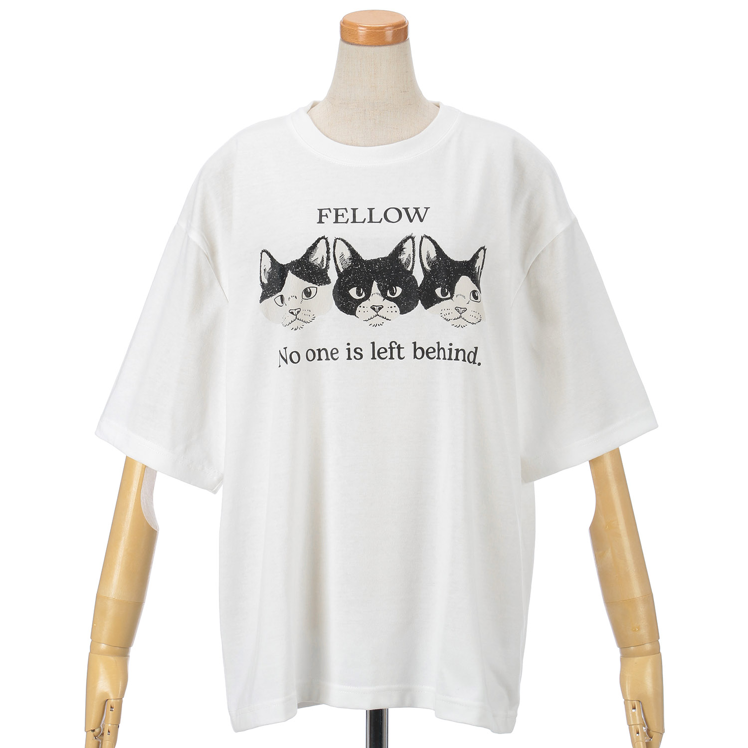 CORISCO Animal Village ネコ3匹Tシャツ - 画像3