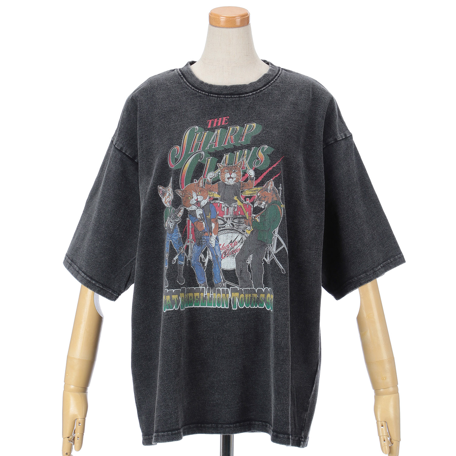 CORISCO Animal Village ネコバンドTシャツ - 画像4