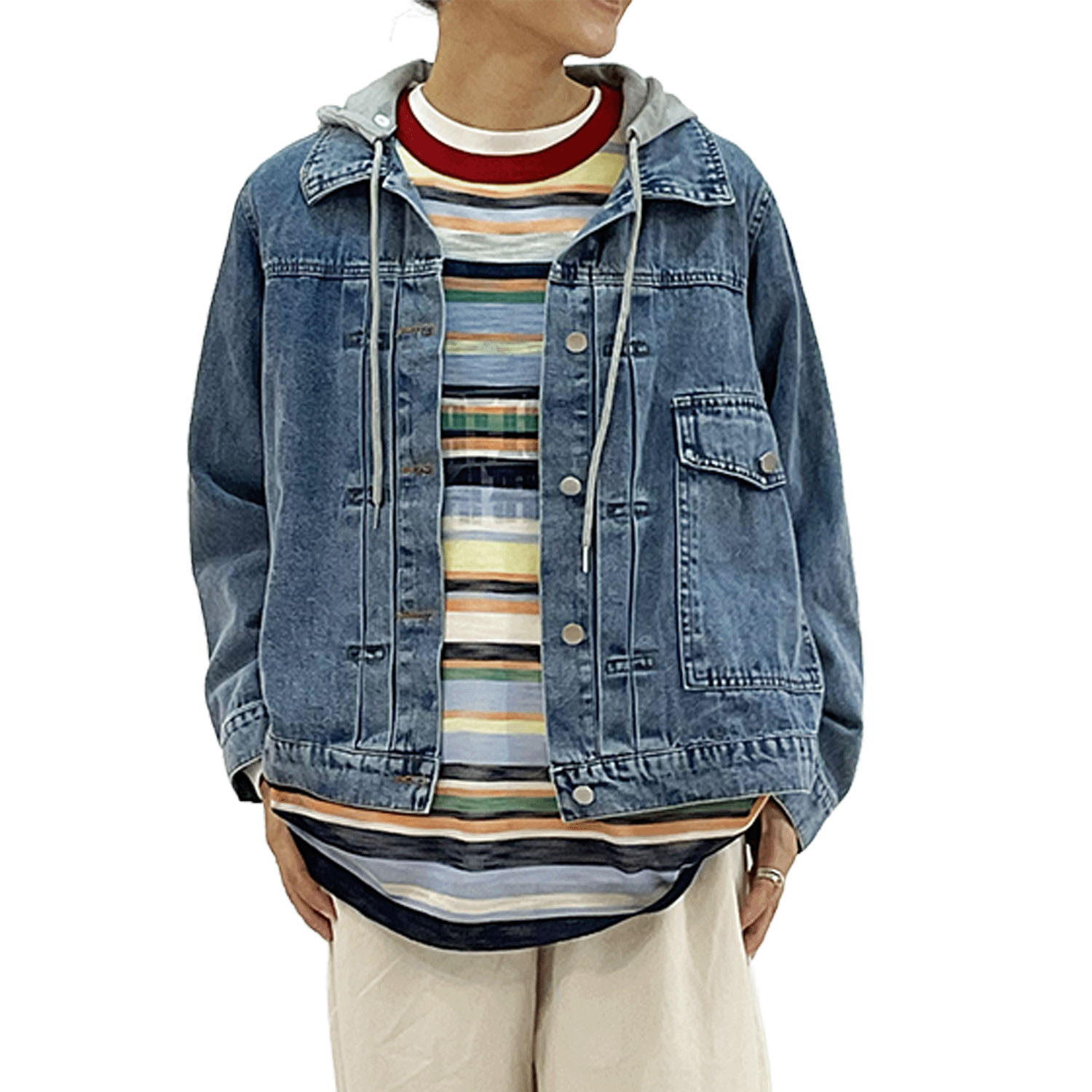 GENTIL 取り外しフード付Gジャン