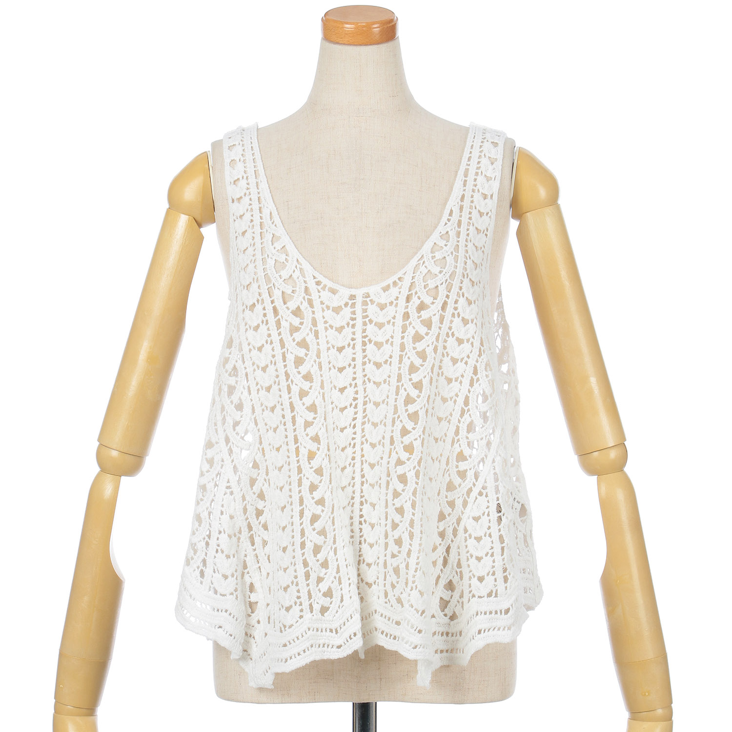 GENTIL かぎ針風ベスト - 画像2