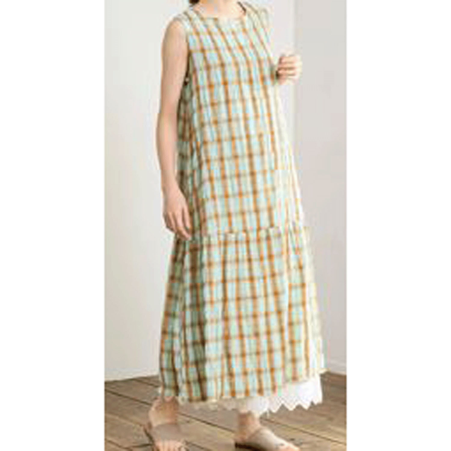 Little Marketシーサイドチェックワンピース - 画像1