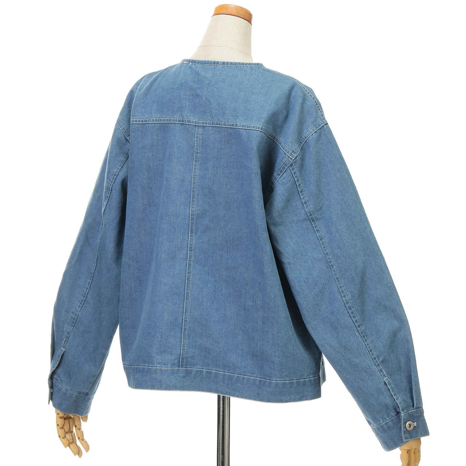 Amitie イーズデニムノーカラージャケット - 画像2