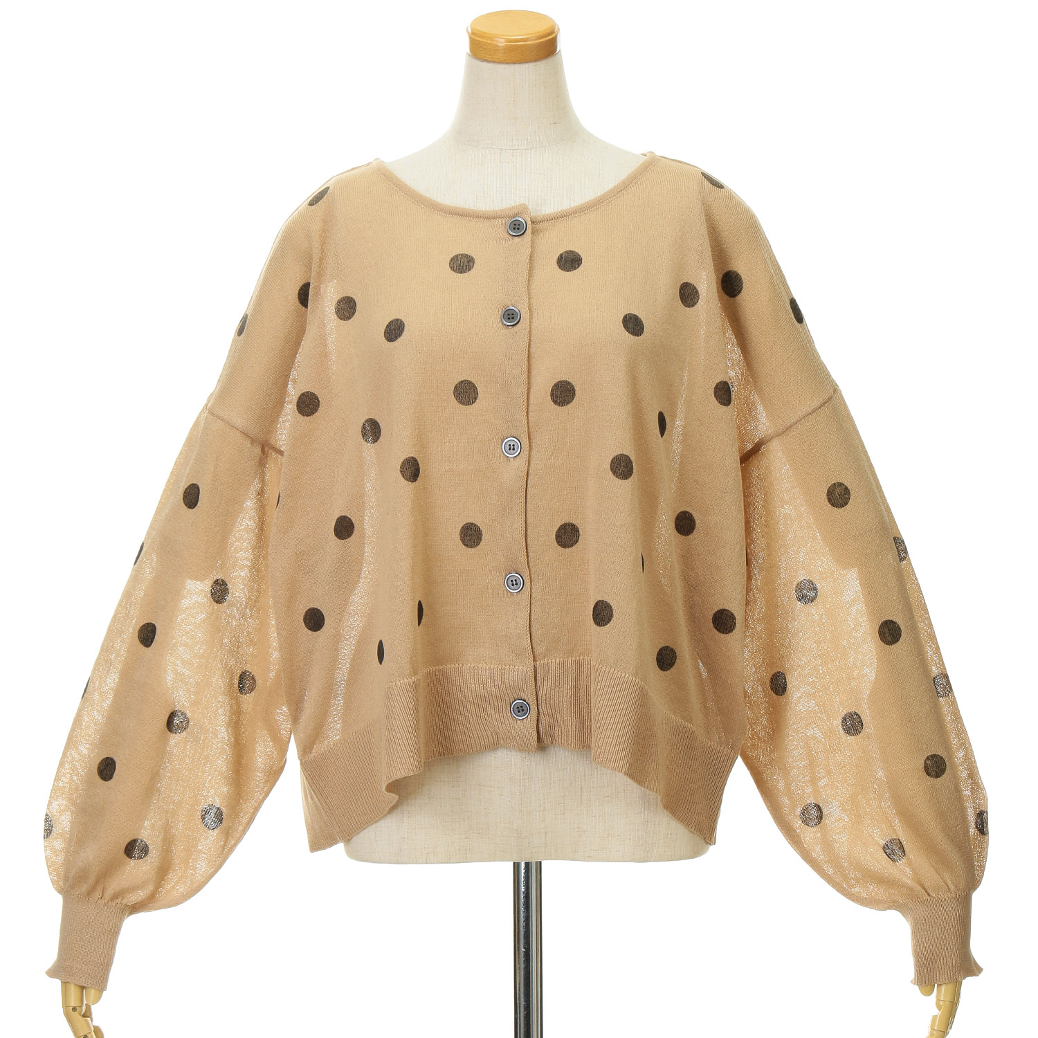 Amitie シアードットカーディガン