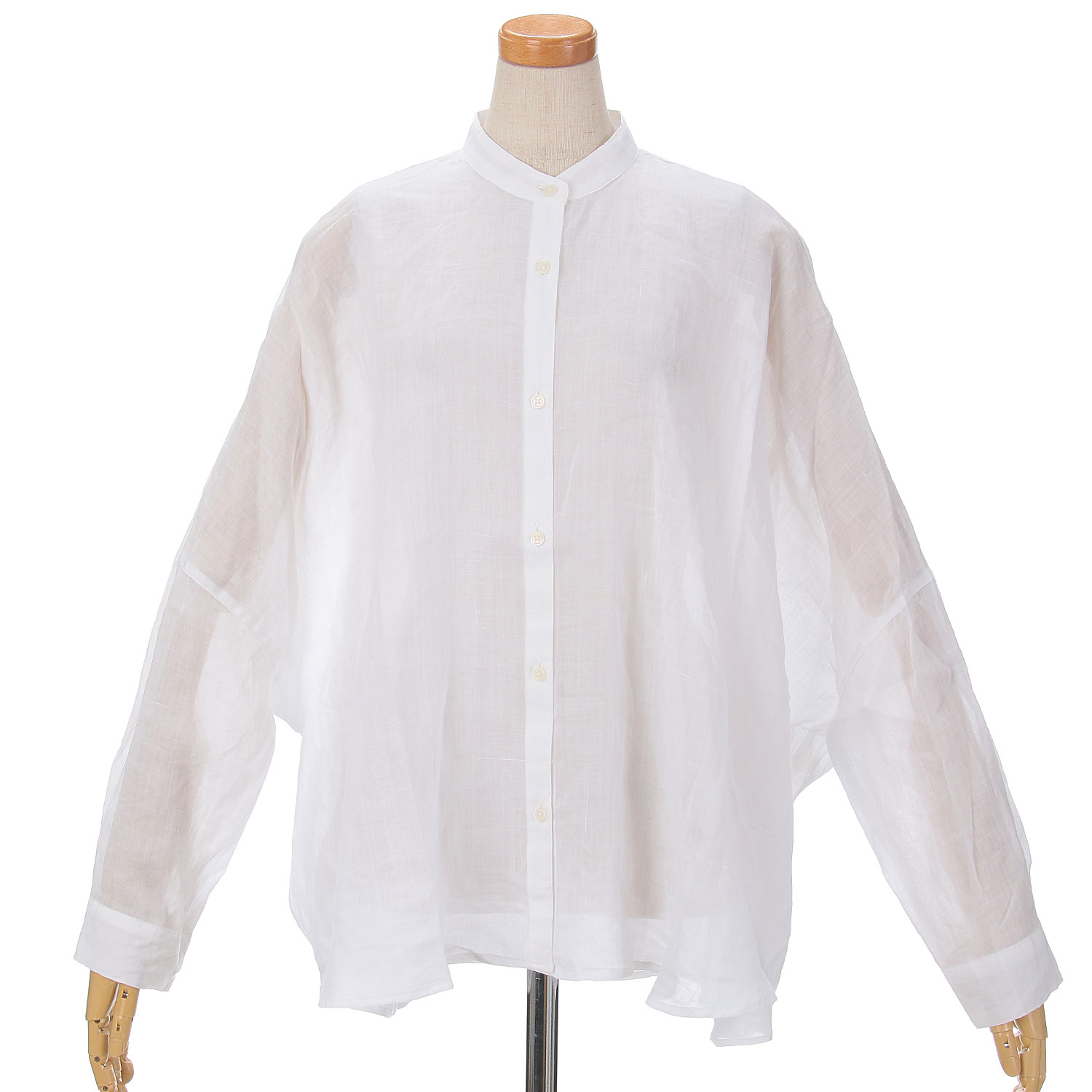 tene．ピネリアスタンドカラーシャツ - 画像2