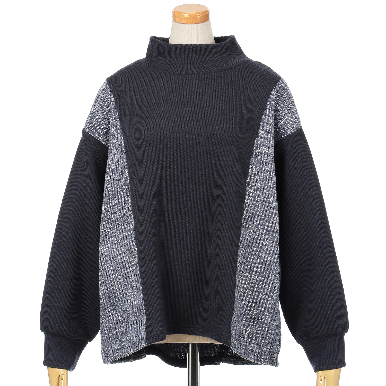 le colis ラメツイード×ニットソー切替えプルオーバー - 画像7