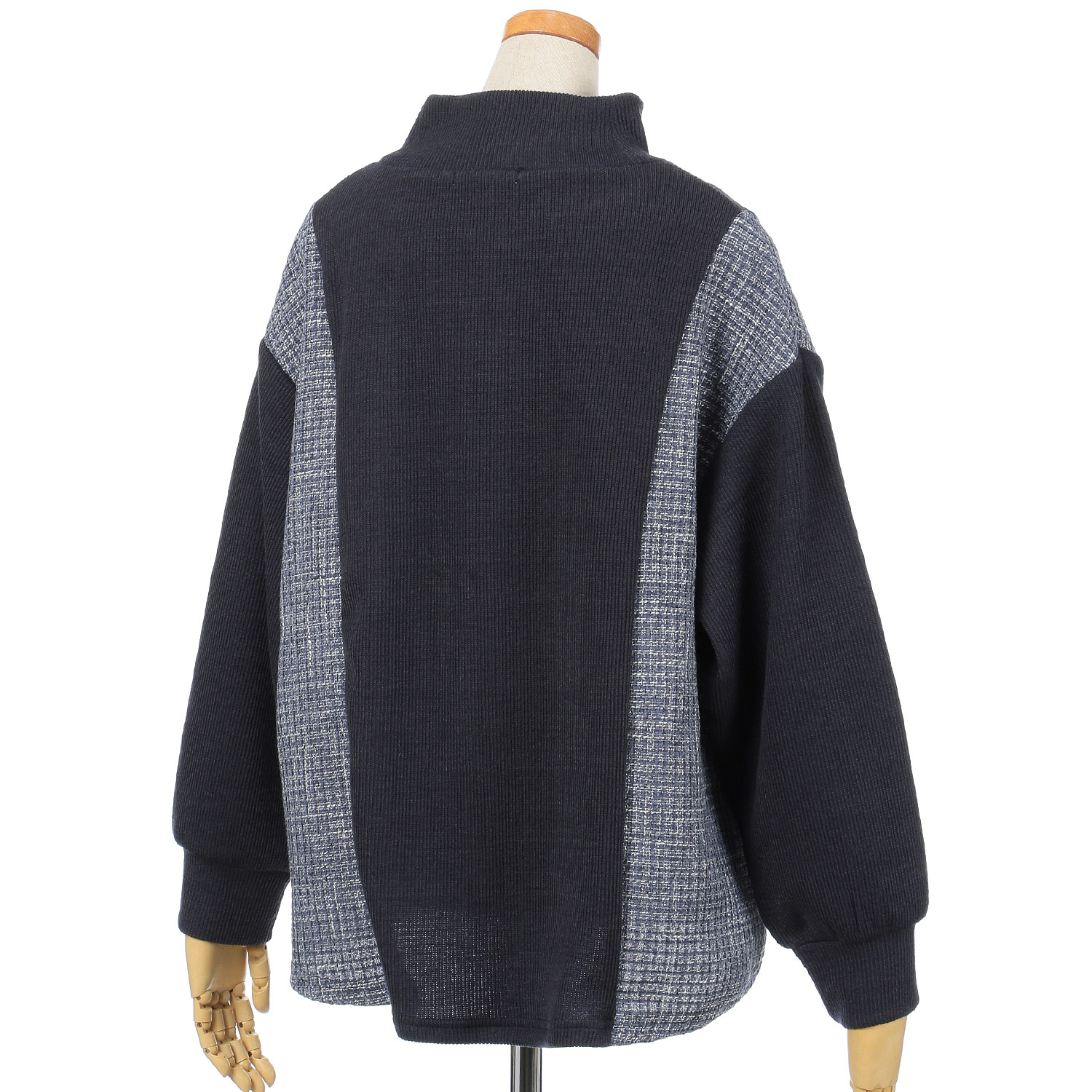 le colis ラメツイード×ニットソー切替えプルオーバー - 画像9