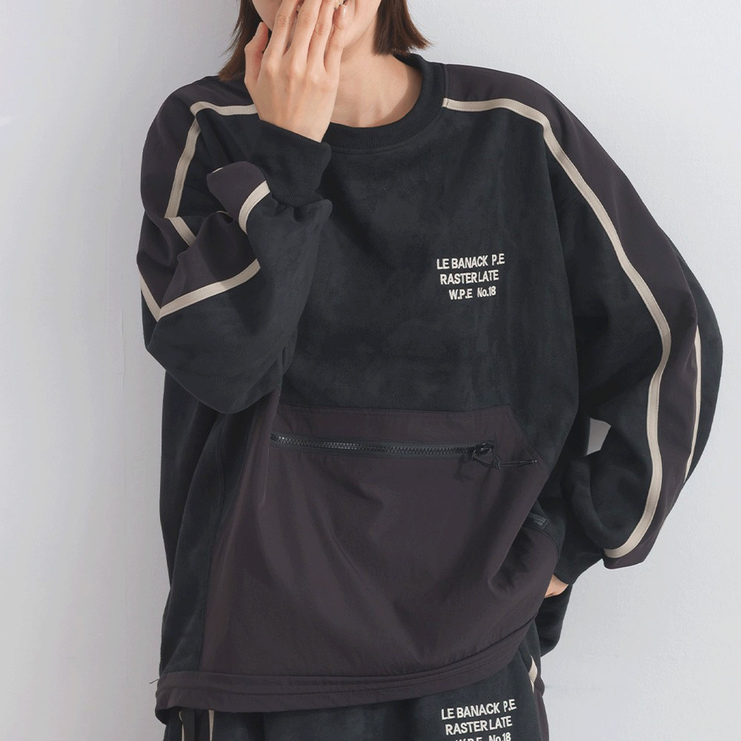 【ETONET限定】iriey フェイクスウェードラインプルオーバー - 画像5