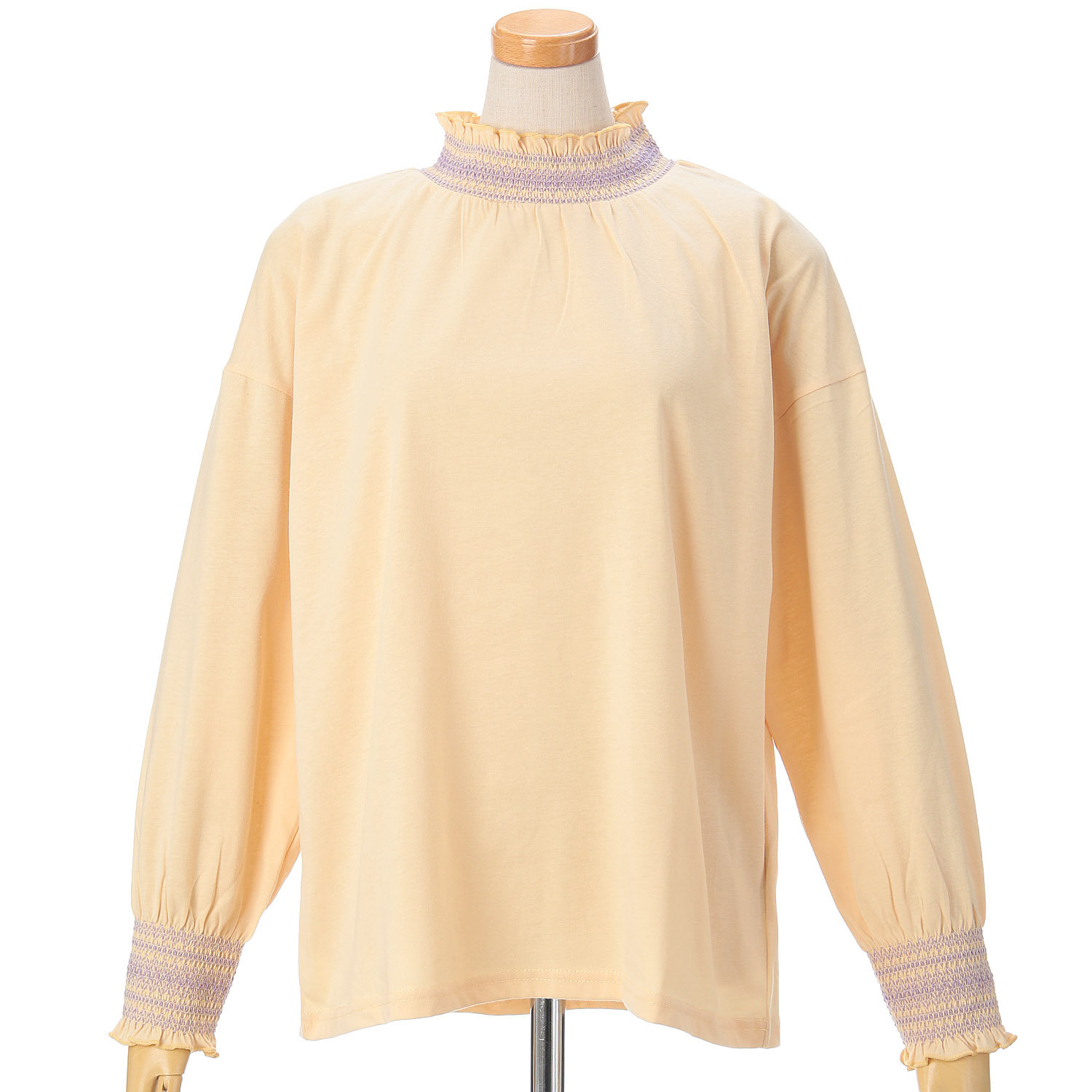 le colis TC天竺スモッキング刺繍プルオーバー - 画像4