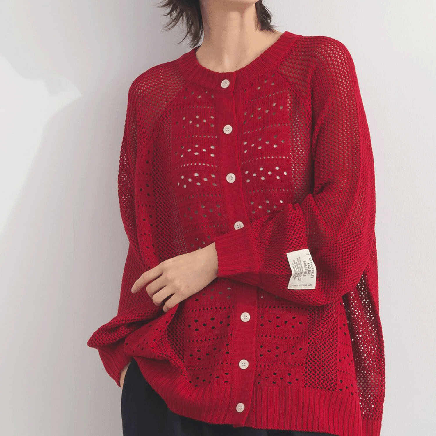 【ETONET限定】iriey 2WAY透かし編みカーデ - 画像13