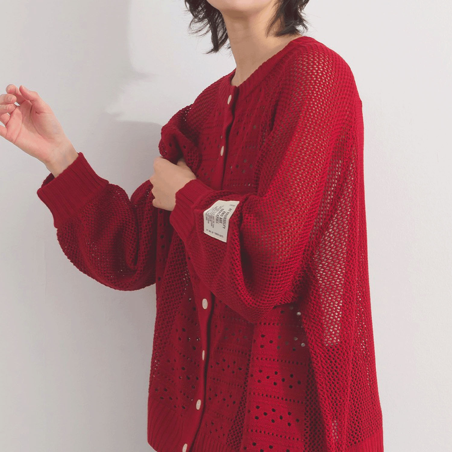 【ETONET限定】iriey 2WAY透かし編みカーデ - 画像16